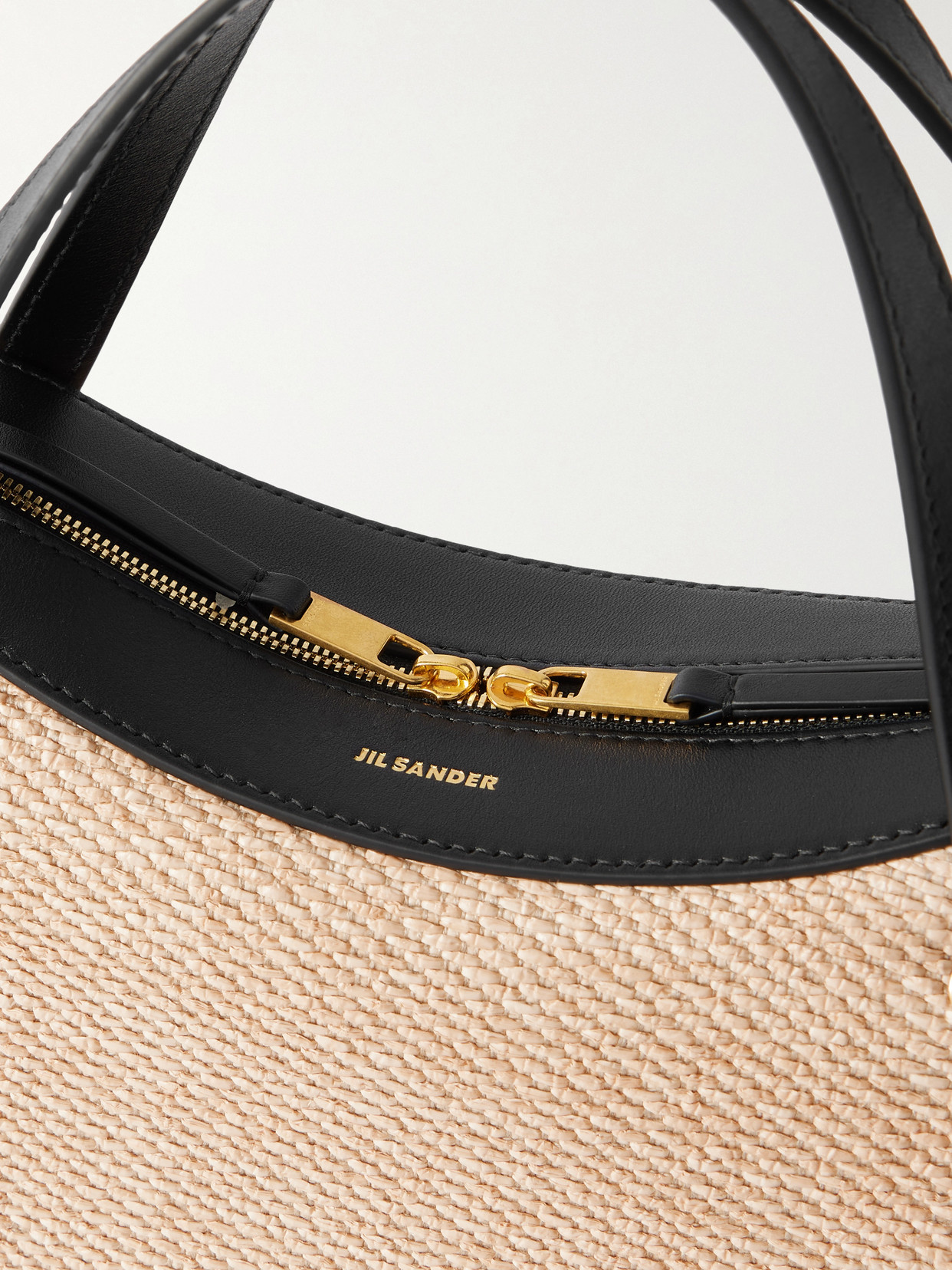 Dune Leather And Raffia Shoulder Bag