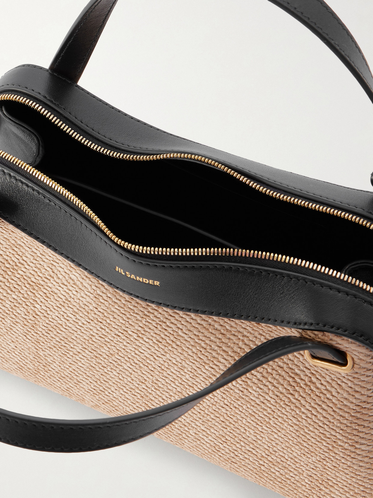Dune Leather And Raffia Shoulder Bag