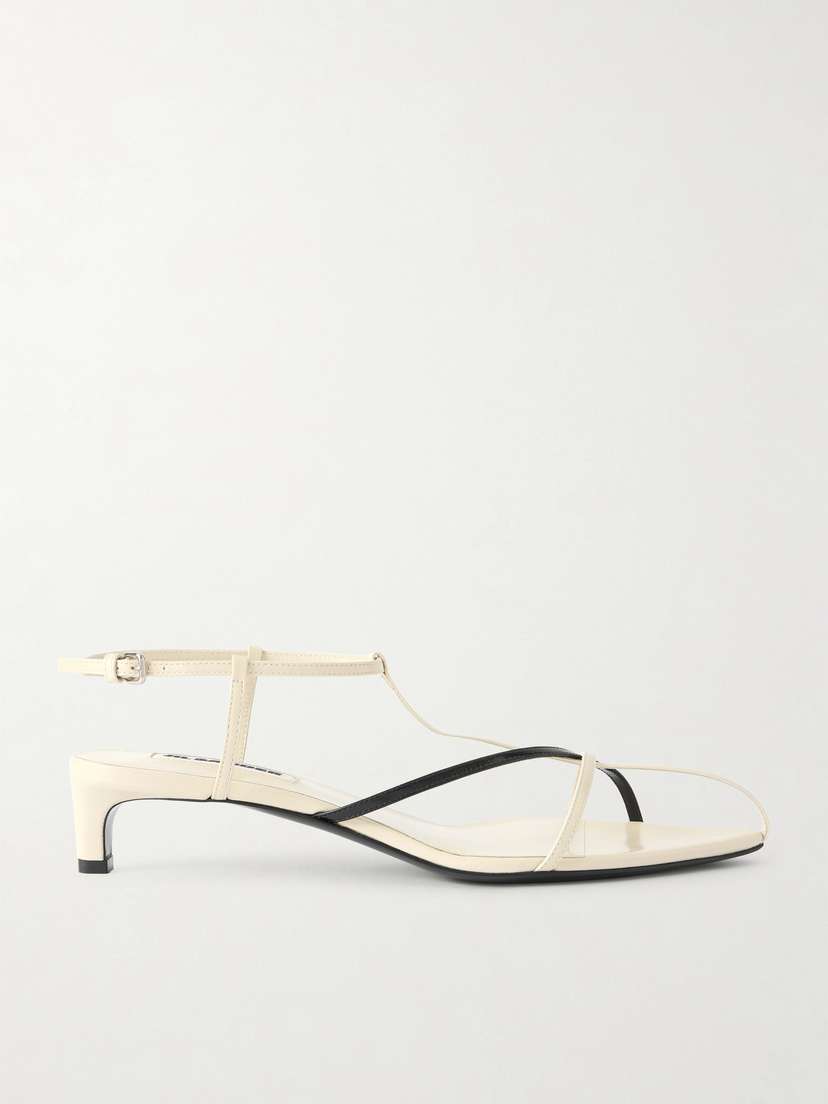 Jil Sander Two-tone Leather Slingback Sandals