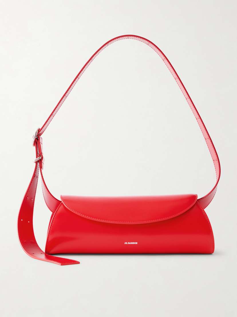 Jil Sander Cannolo Small Leather Shoulder Bag