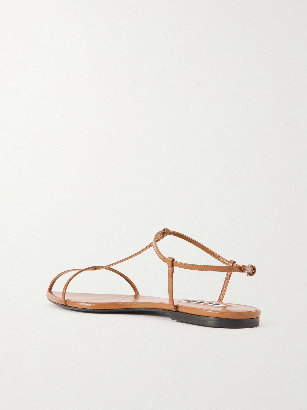 Jil Sander Cage Leather Sandals In Brown