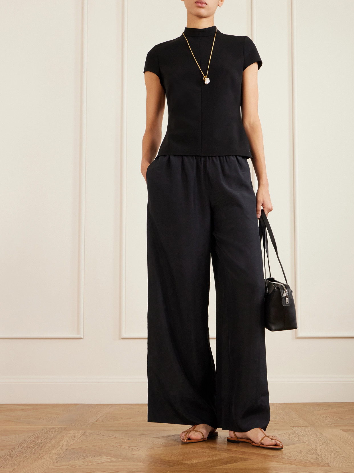 Jil Sander Cage Leather Sandals In Brown