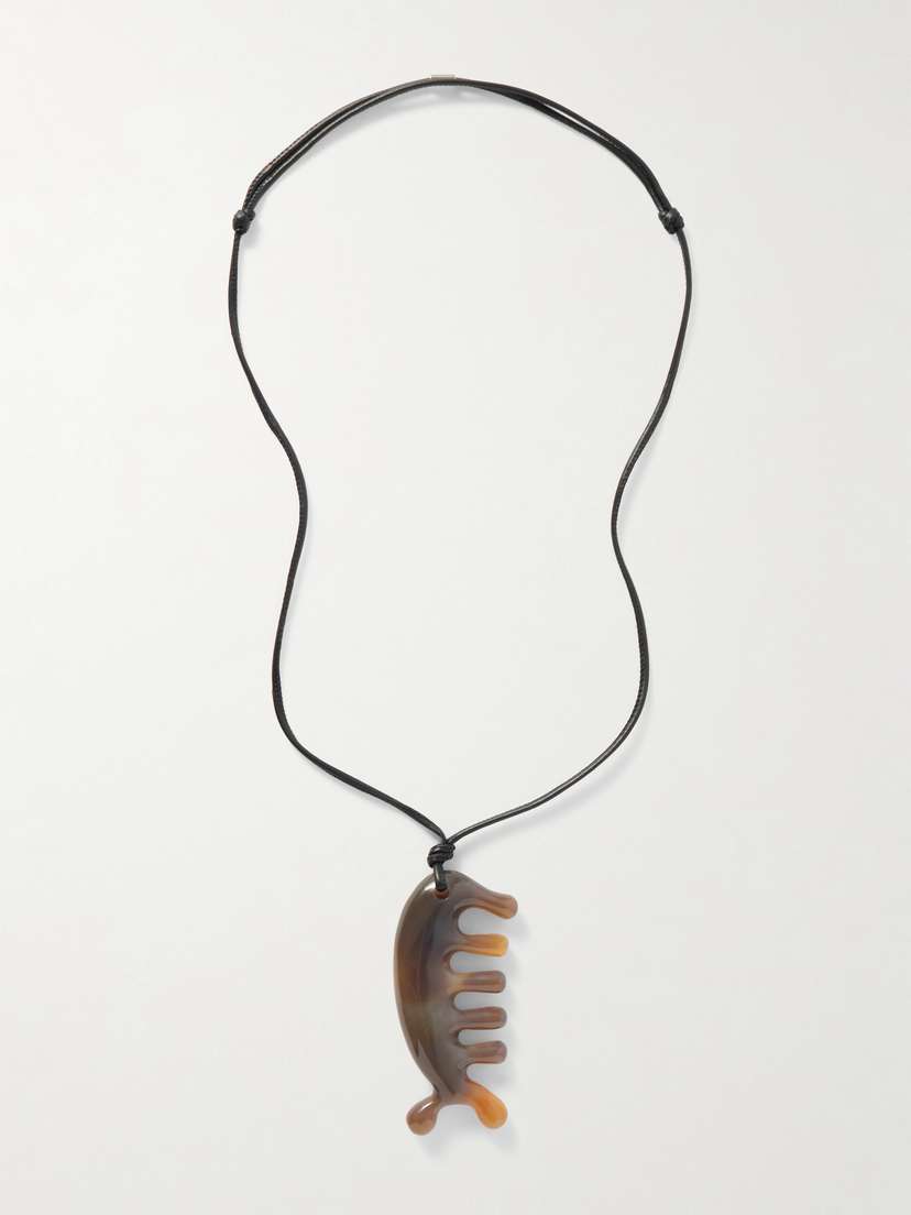 Lemaire Beluga Gua Sha Aragonite Cord Necklace