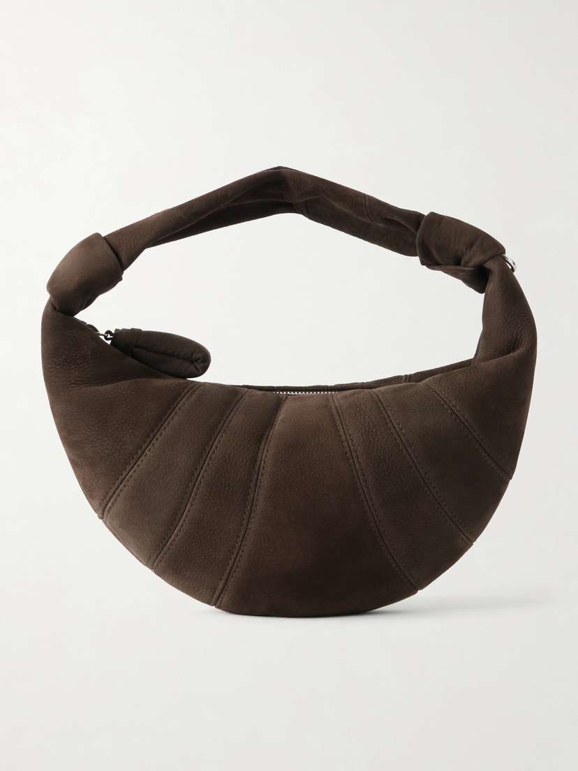 Lemaire Fortune Croissant Mini Suede Shoulder Bag