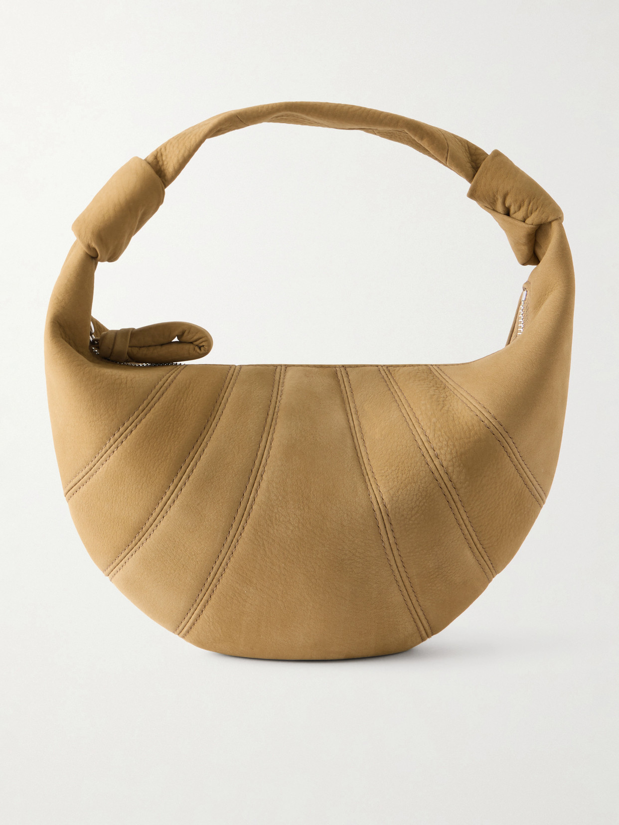 Lemaire Fortune Croissant Mini Leather Shoulder Bag In Brown