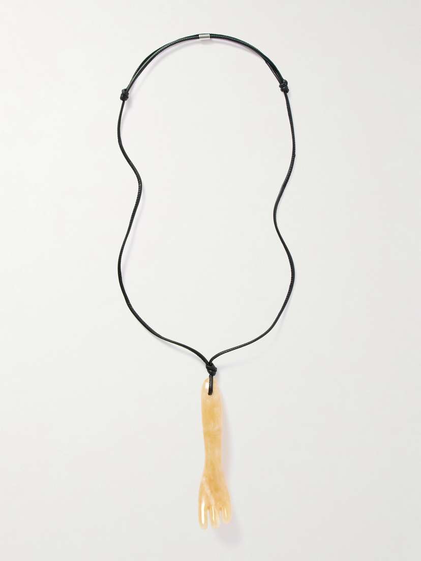 Lemaire Gua Sha Fork Aragonite Cord Necklace