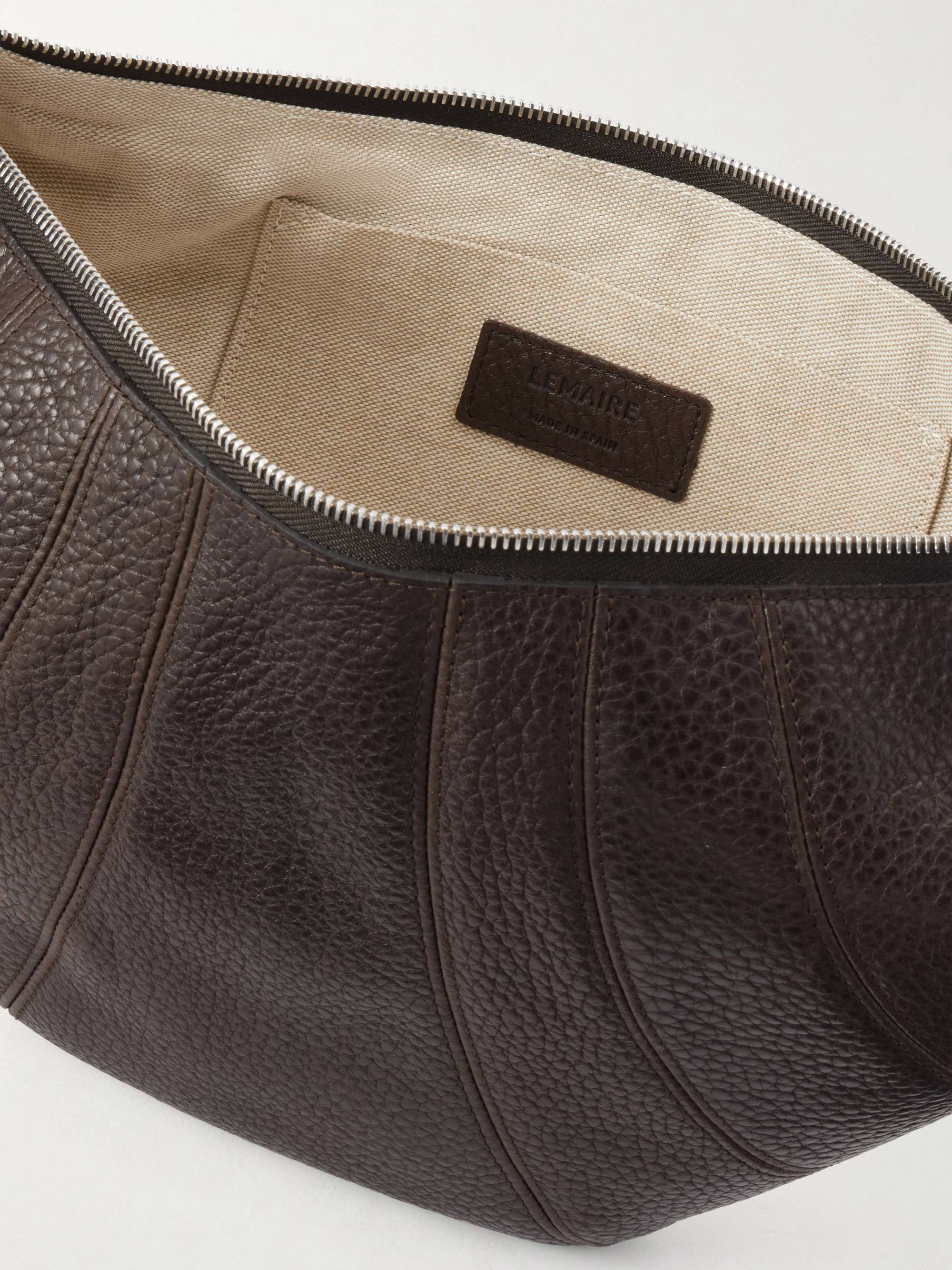 LEMAIRE Croissant medium studded textured-leather shoulder bag