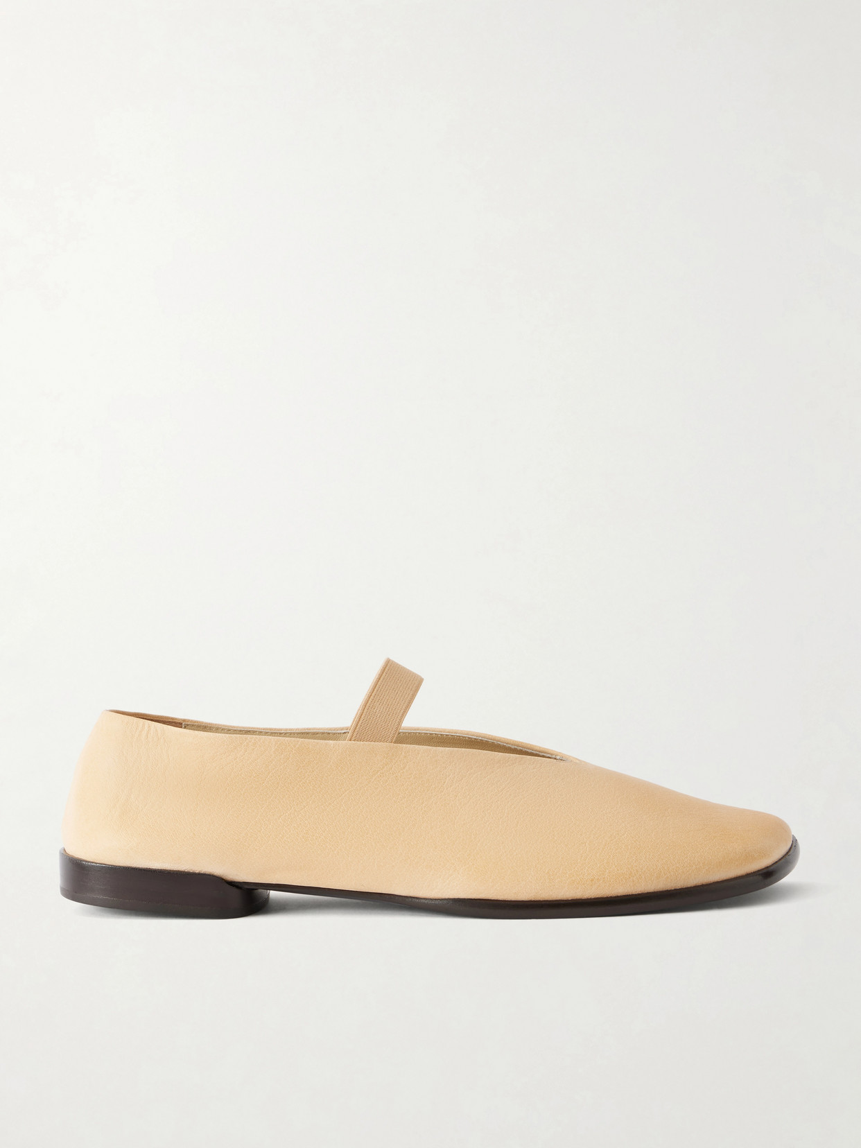Lemaire Glove Leather Ballet Flats In Neutral