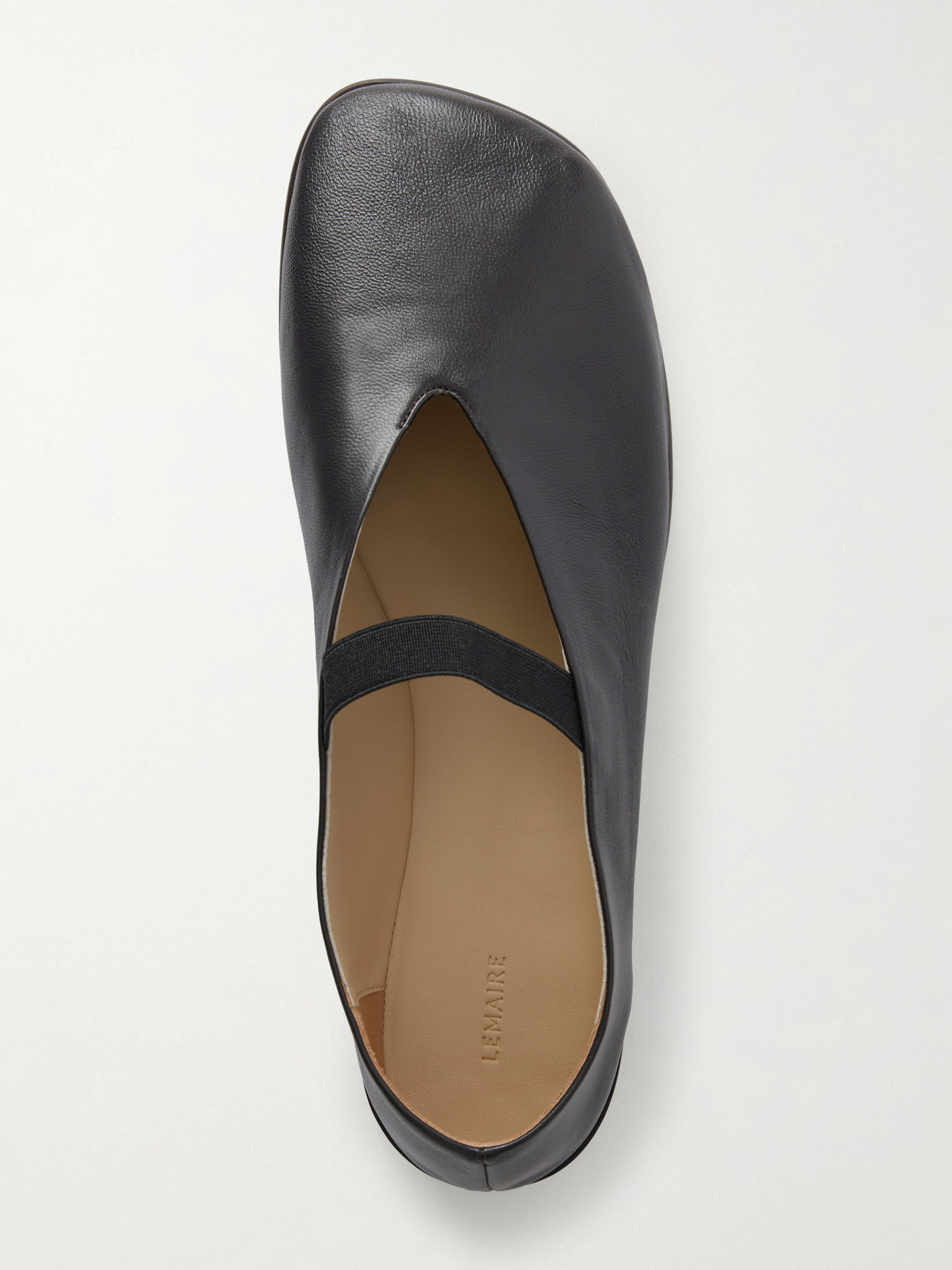 Lemaire Glove Nappa Leather Ballet Flats In Black