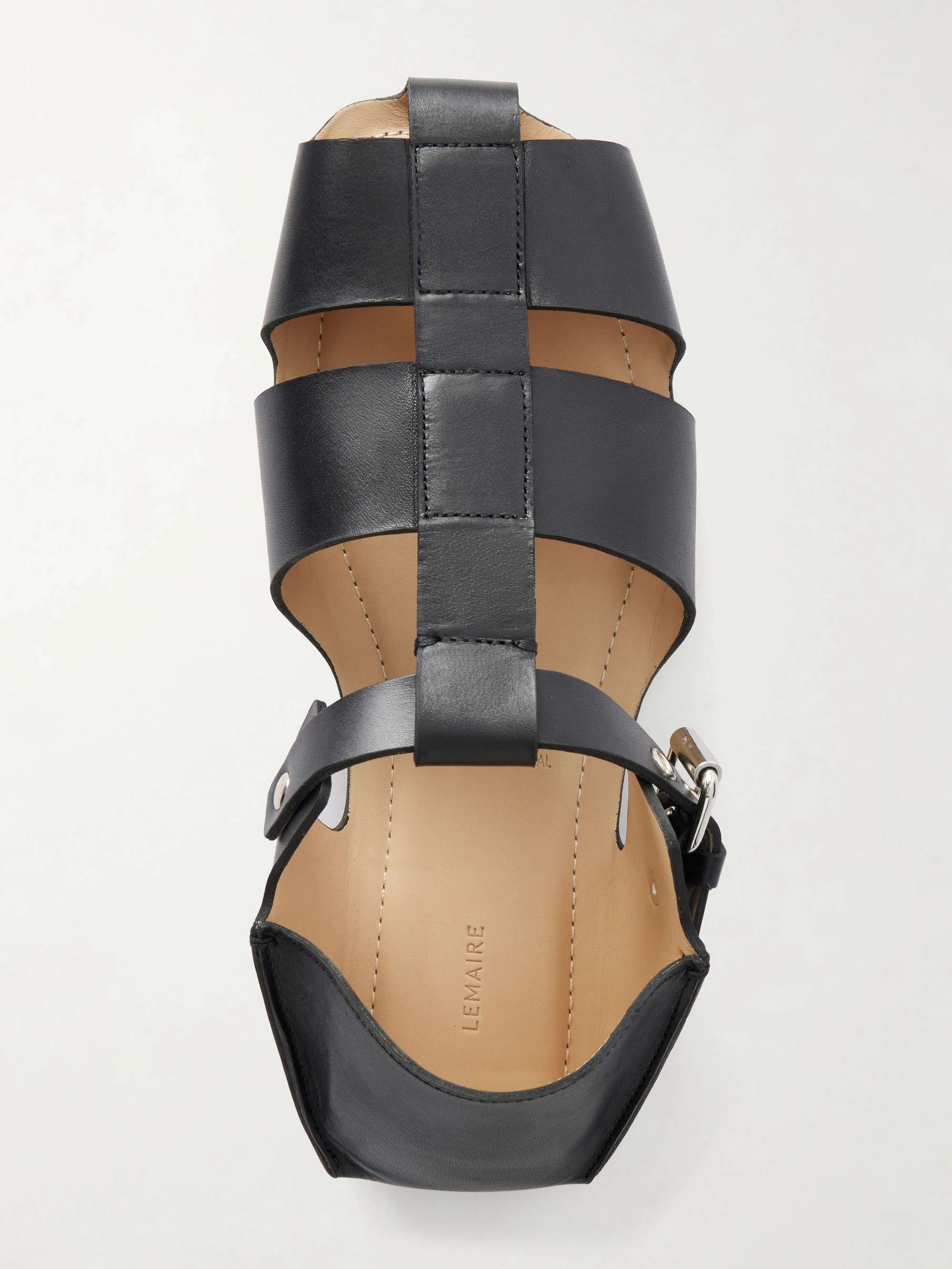 LEMAIRE Fisherman leather sandals | NET-A-PORTER