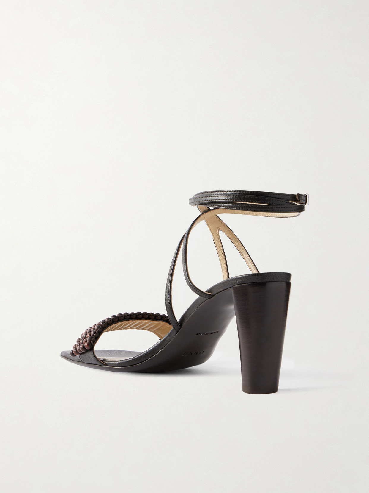 Beaded Leather Sandals