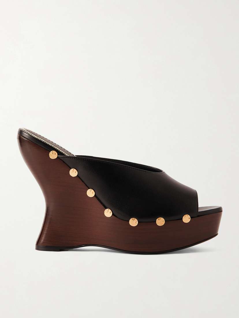 Magda Butrym Studded Leather Wedge Mules