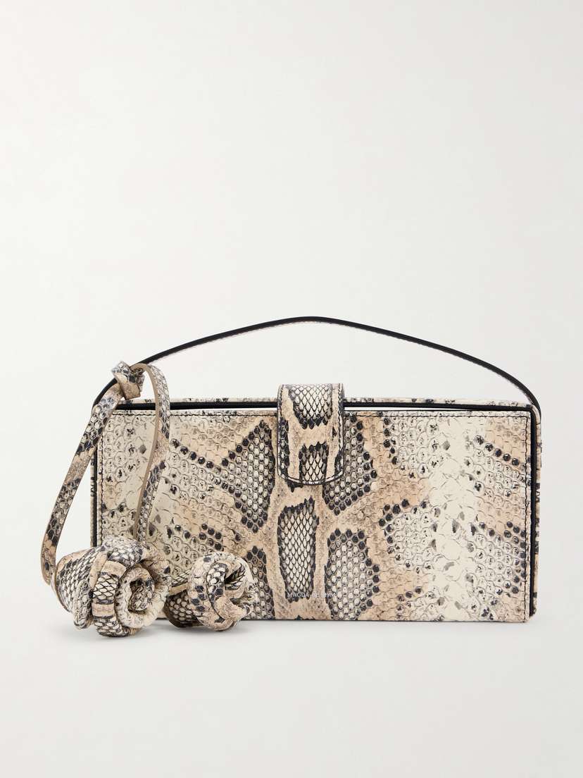 Magda Butrym Apolonia Snake-effect Leather Clutch