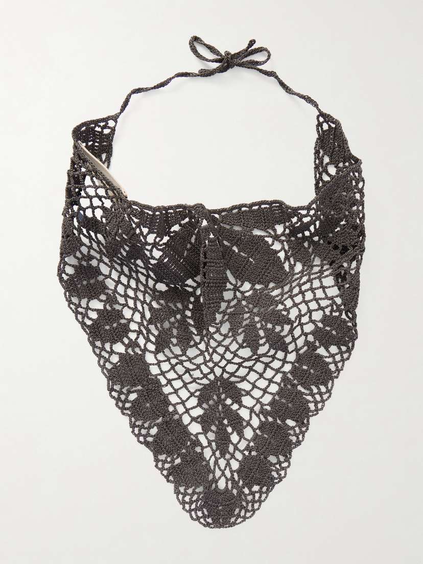 Magda Butrym Crocheted Cotton Scarf