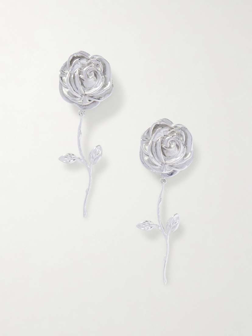 Rhodium-plated Earrings