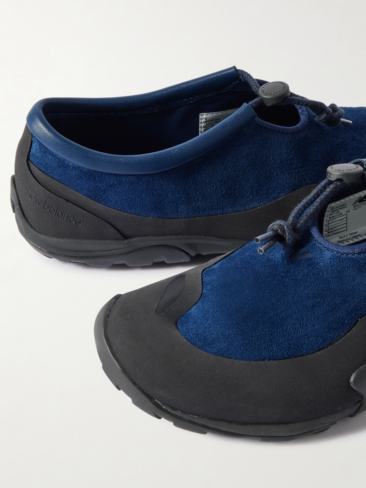 + Tokyo Design Studio Minimus Shell And Suede Slip-On Sneakers