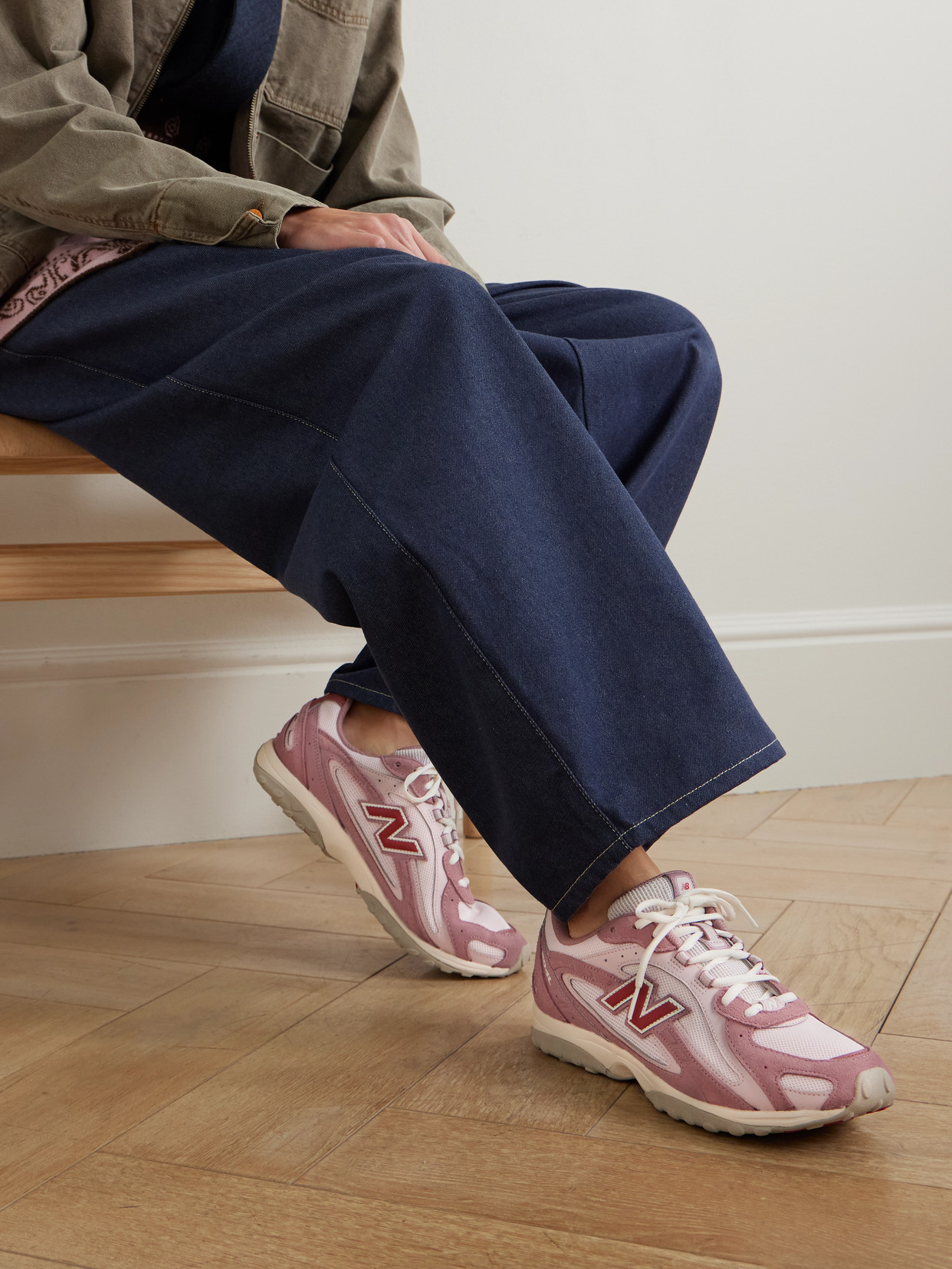 204L Paneled Suede And Leather-Trimmed And Sneakers