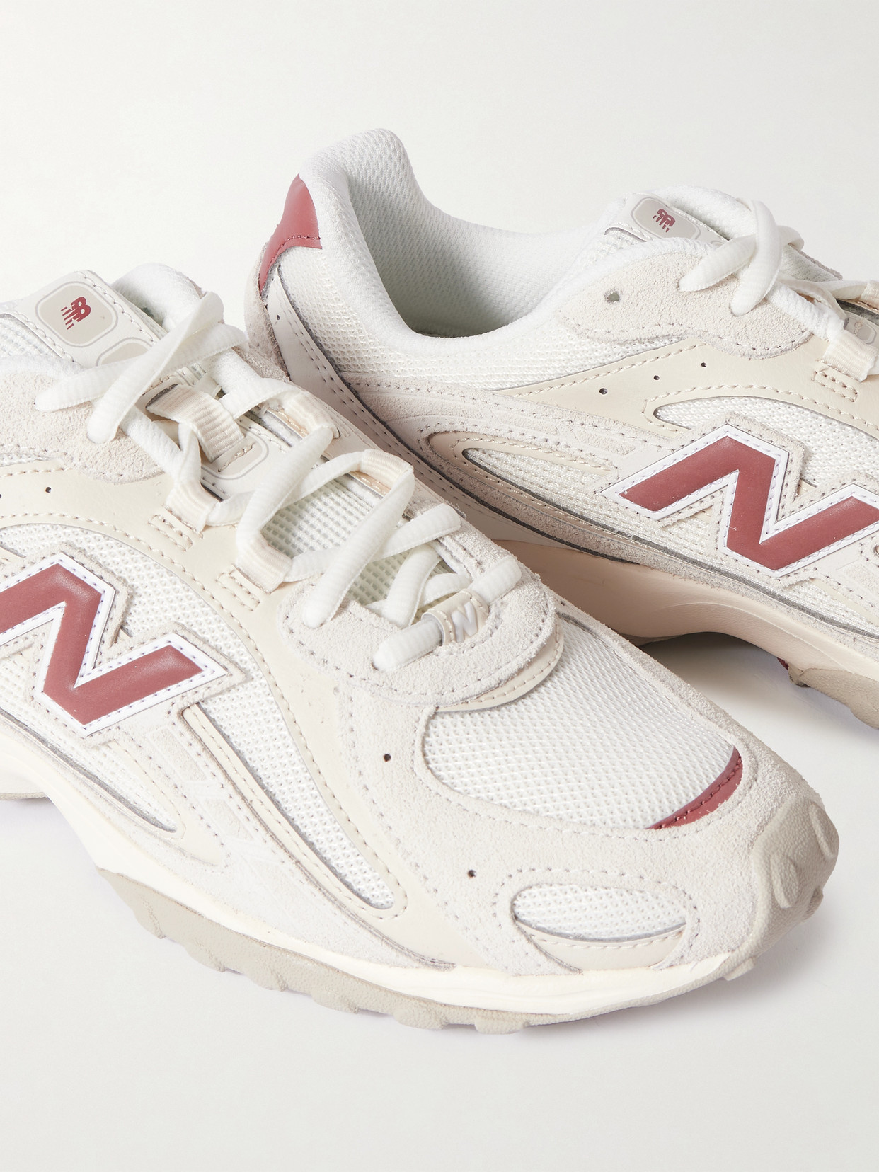 204L Paneled Leather, Suede And Sneakers