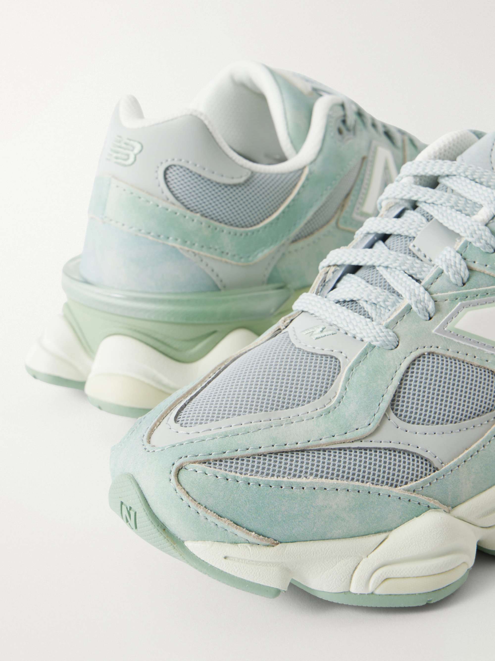 NEW BALANCE 9060 suede-trimmed sneakers | NET-A-PORTER