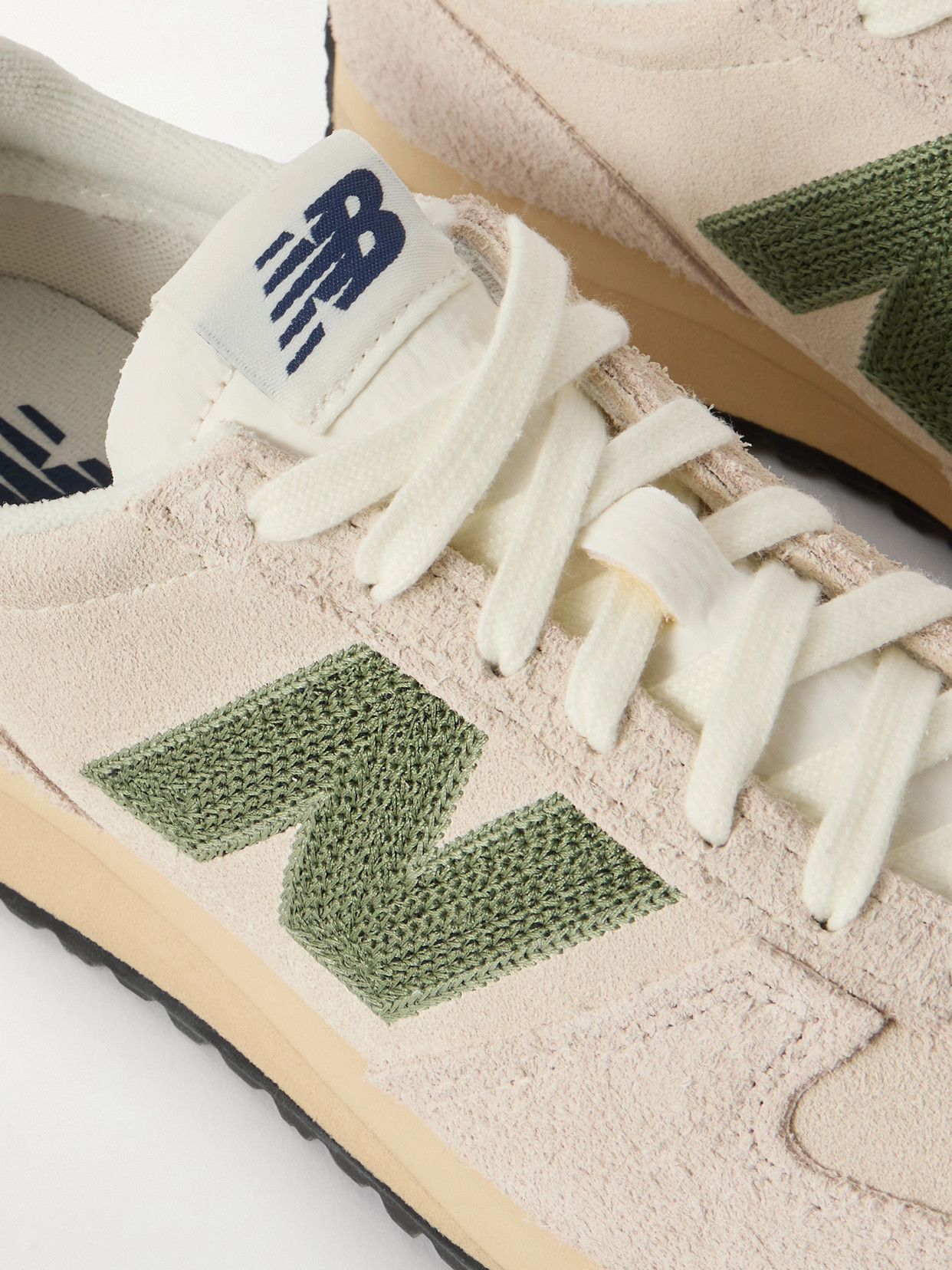 471 Leather-Trimmed Brushed-Suede Sneakers