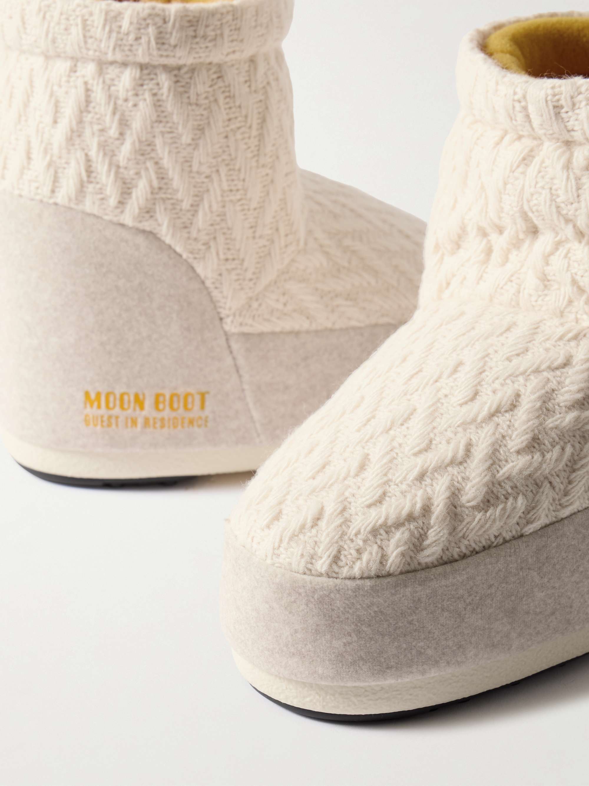 MOON BOOT + Guest in Residence Icon Low felt-trimmed knitted snow