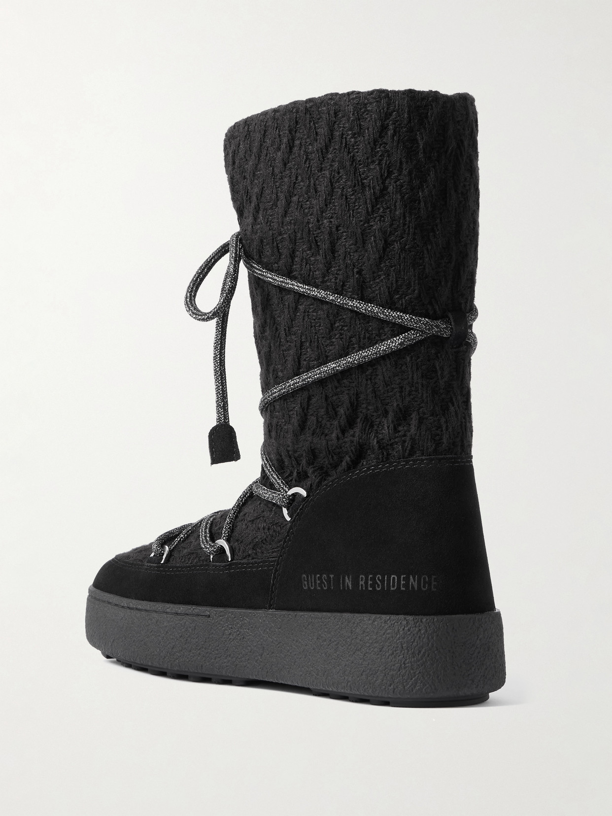 + Guest In Residence Ltrack Suede-Trimmed Knitted Snow Boots