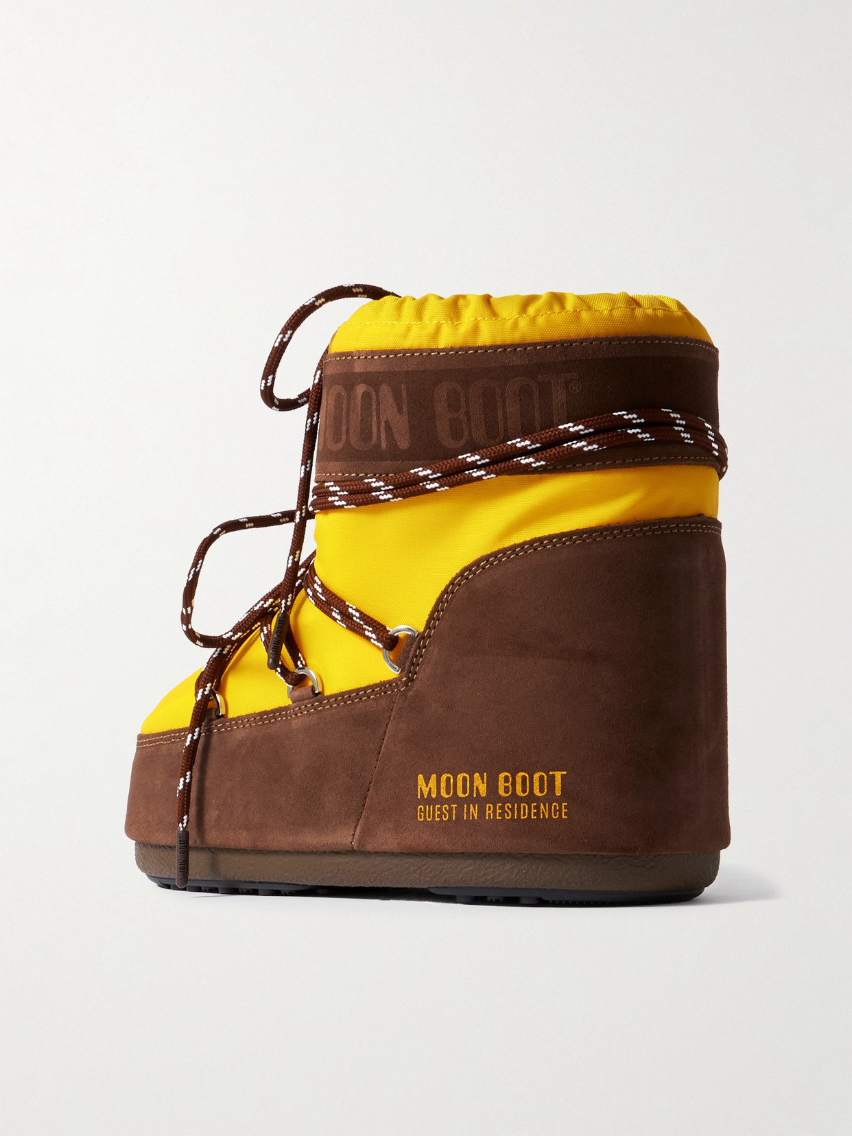 Moon Boot Brown Two-tone Low Ankle Boots In Brown