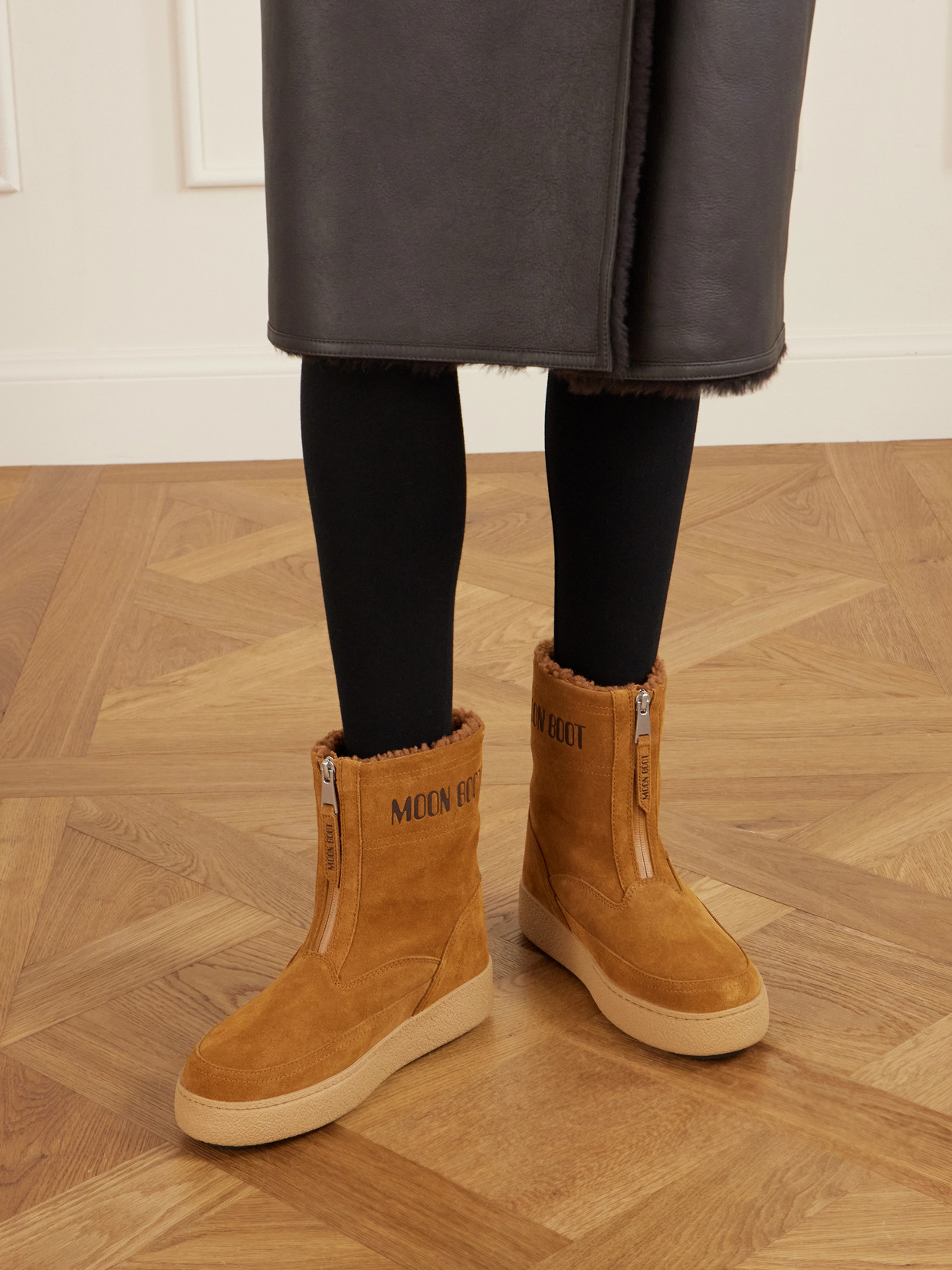 Lara Suede And Shearling Ankle Boots