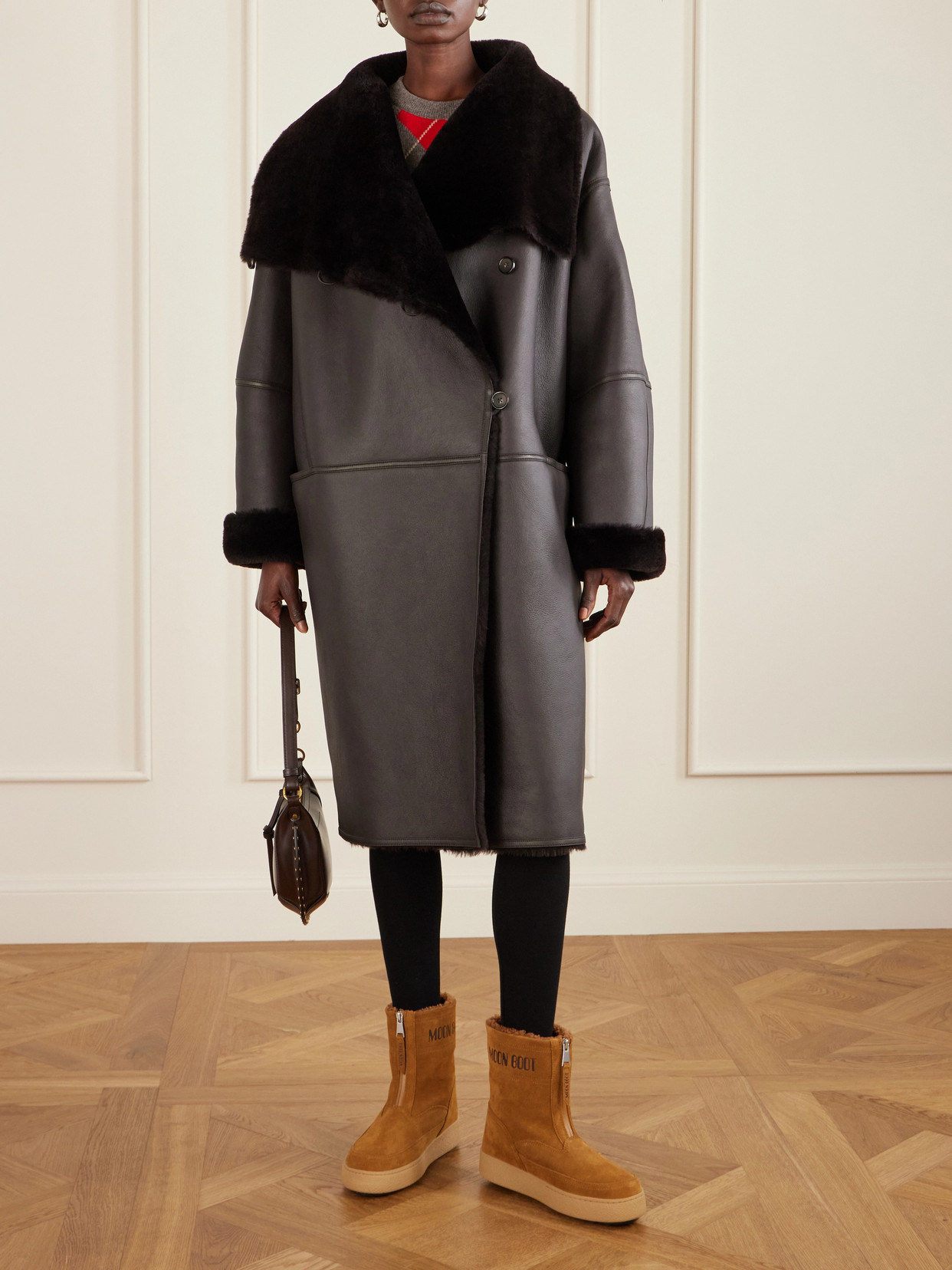 Lara Suede And Shearling Ankle Boots
