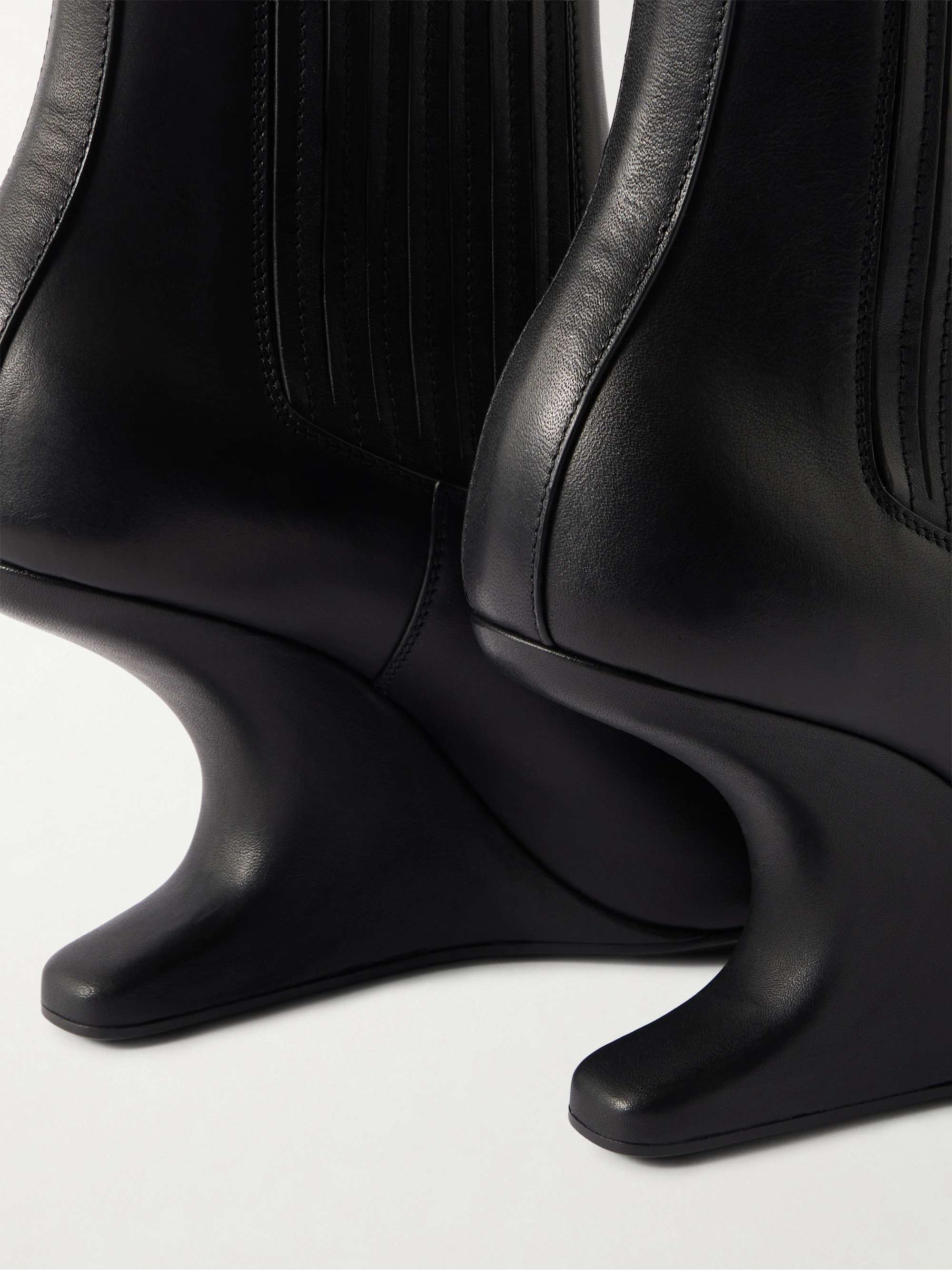 RICK OWENS Cantilever leather ankle boots | NET-A-PORTER
