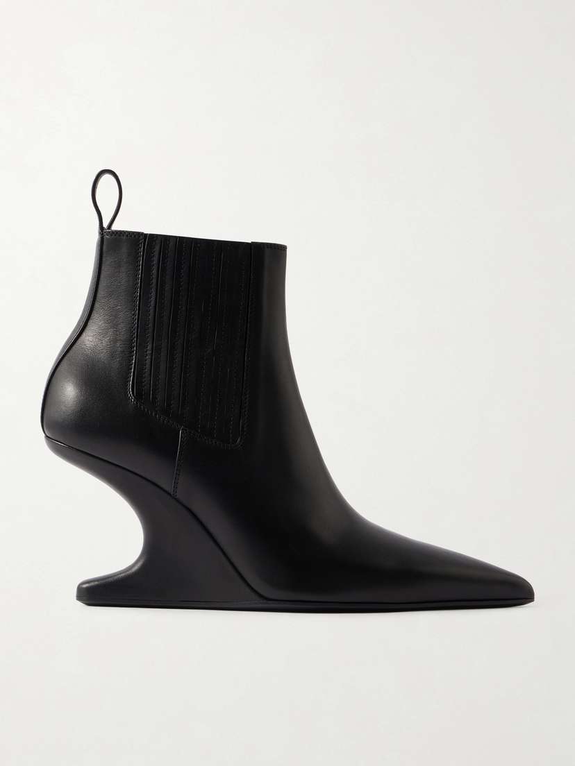 Rick Owens Cantilever Leather Ankle Boots