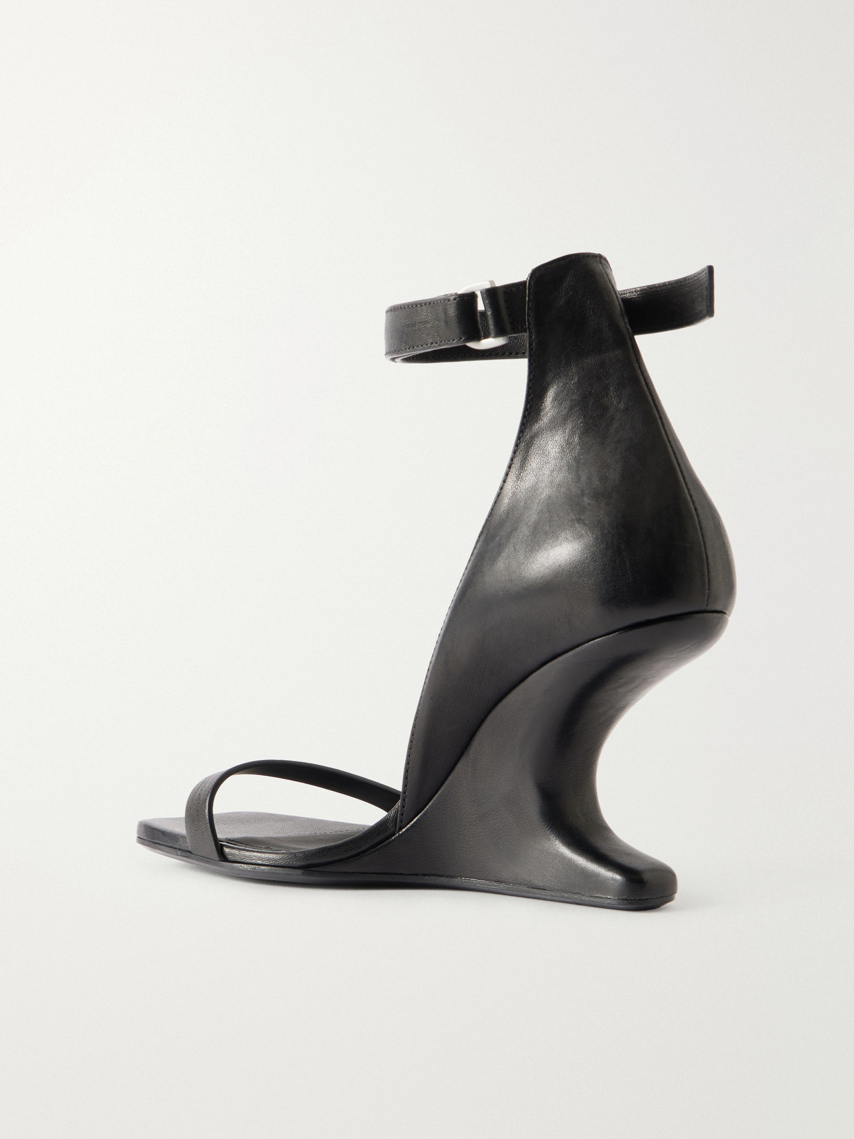 Cantilever Leather Sandals Wedge