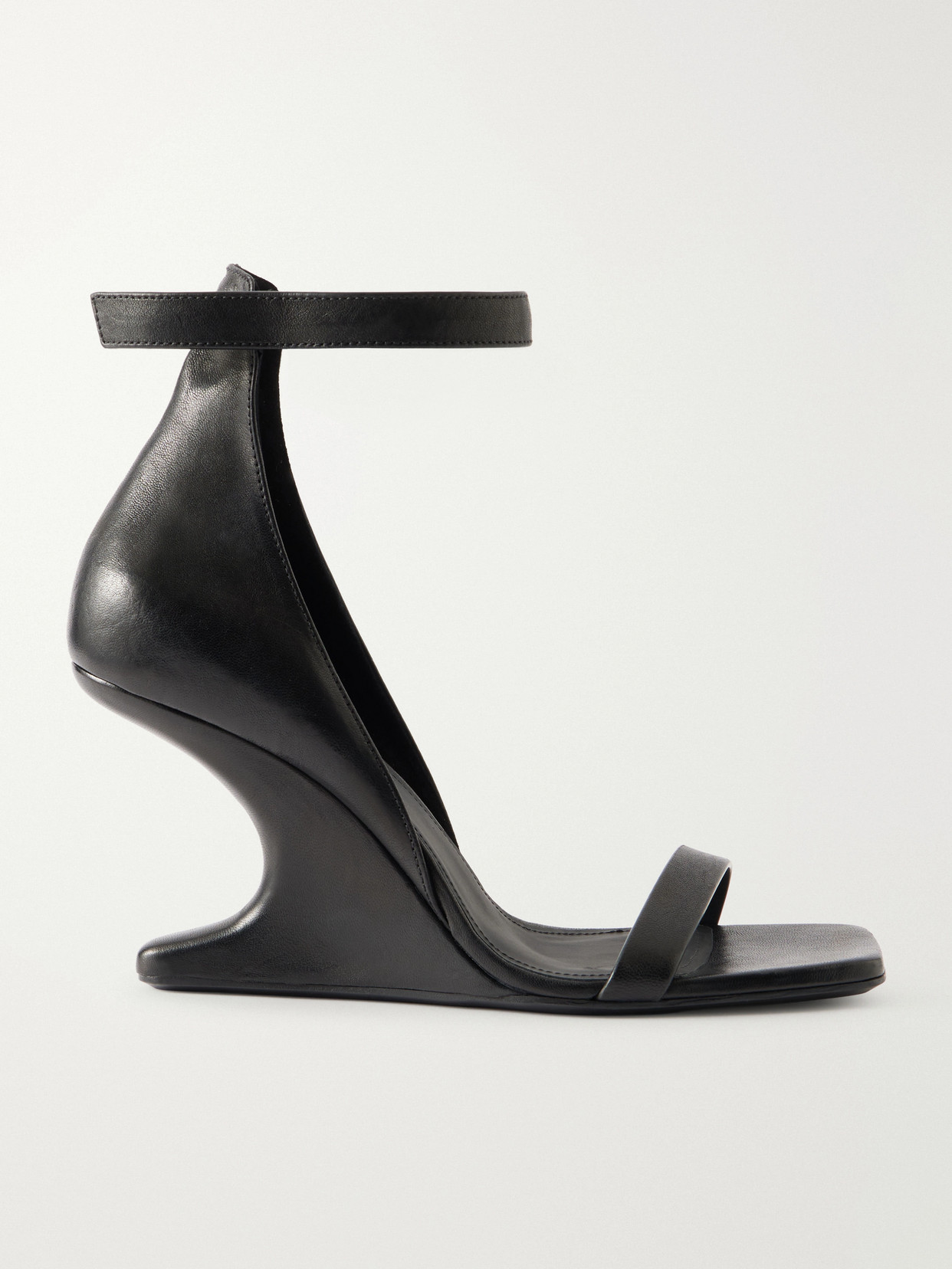 Cantilever Leather Sandals Wedge