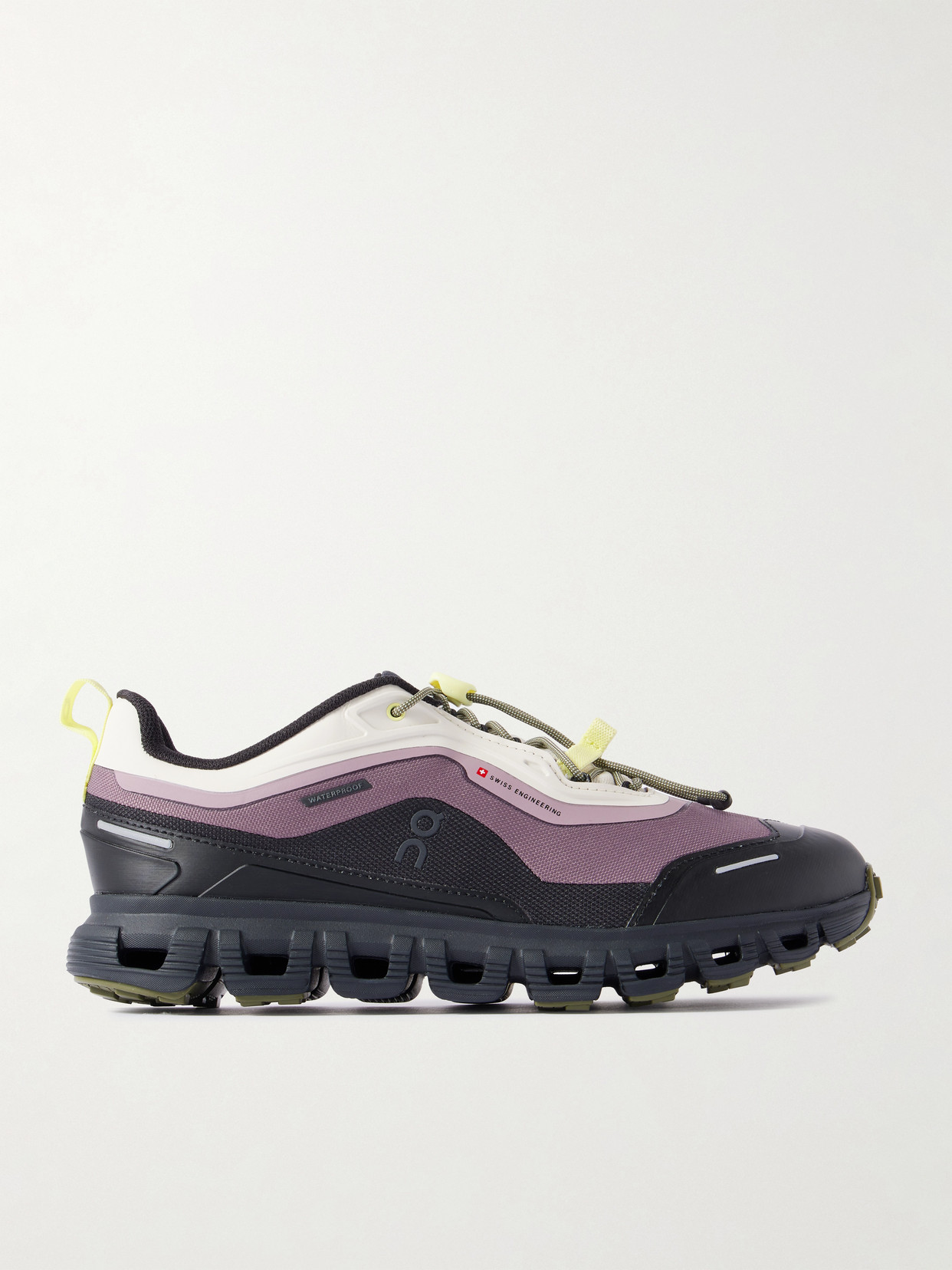 On Cloud 6 Geo Waterproof Rubber-trimmed Mesh Sneakers In Black