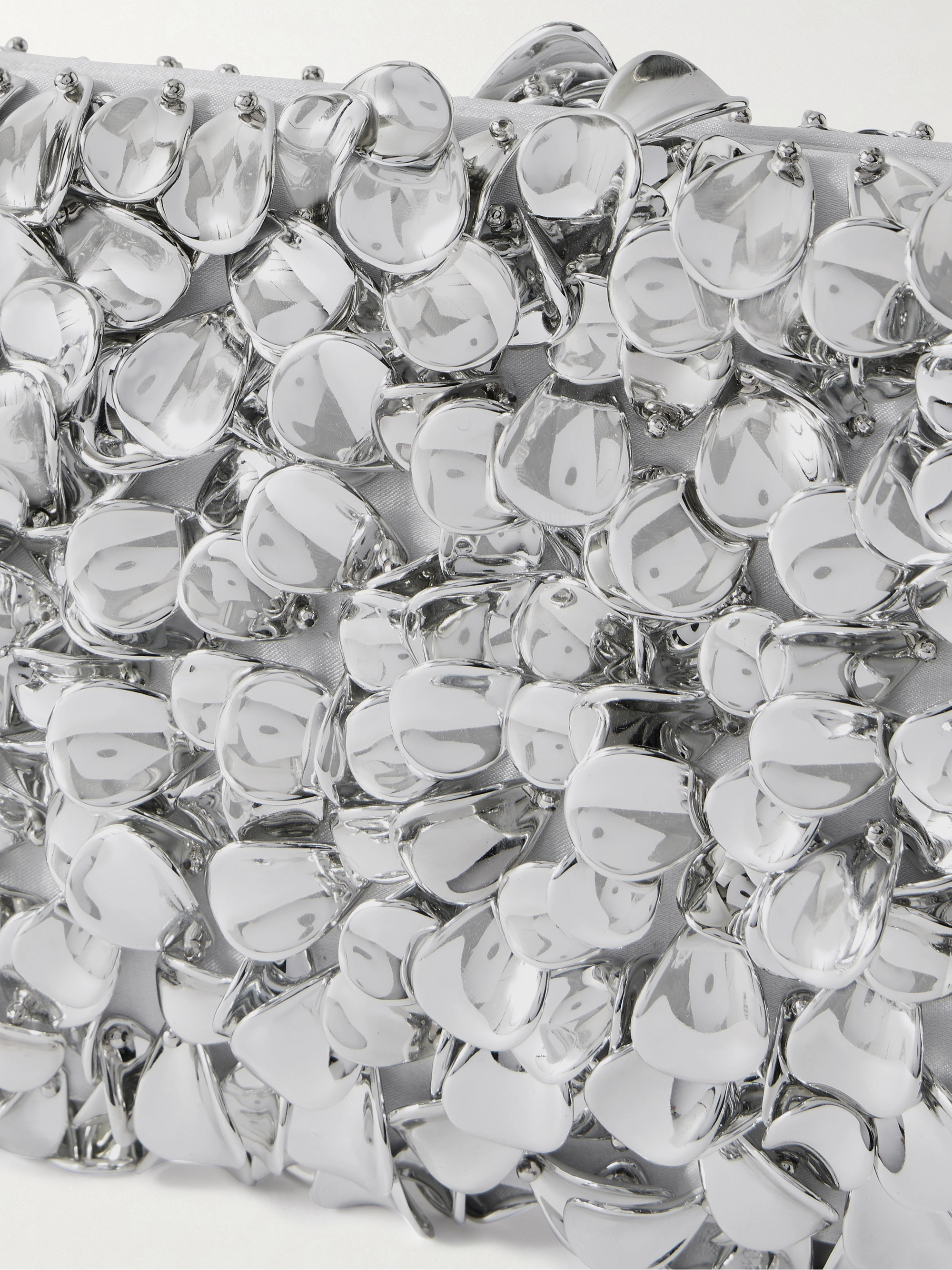 Reese beaded metallic satin clutch — Image 11