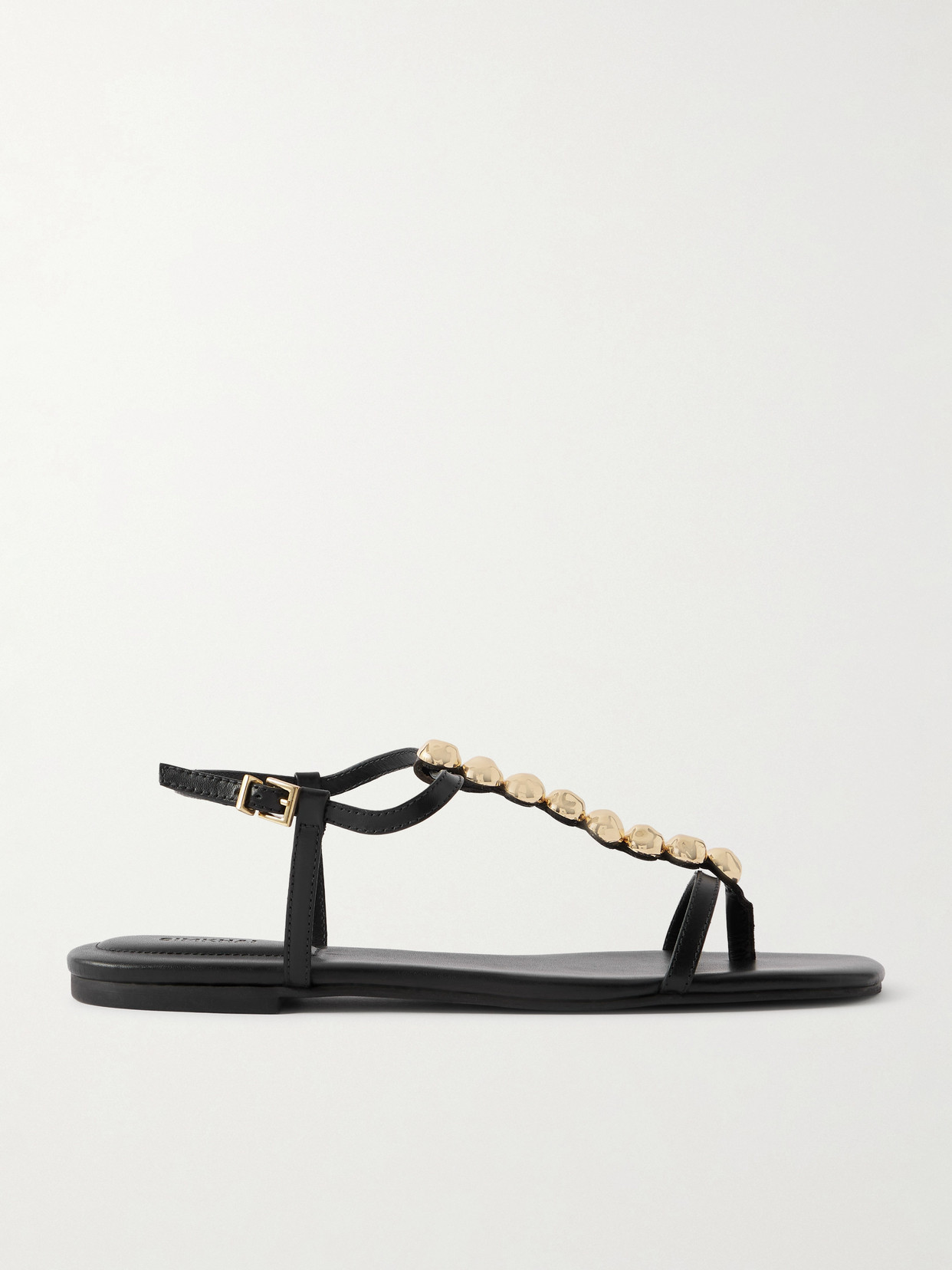 Simkhai Amaya Embellished Leather Flats In Black