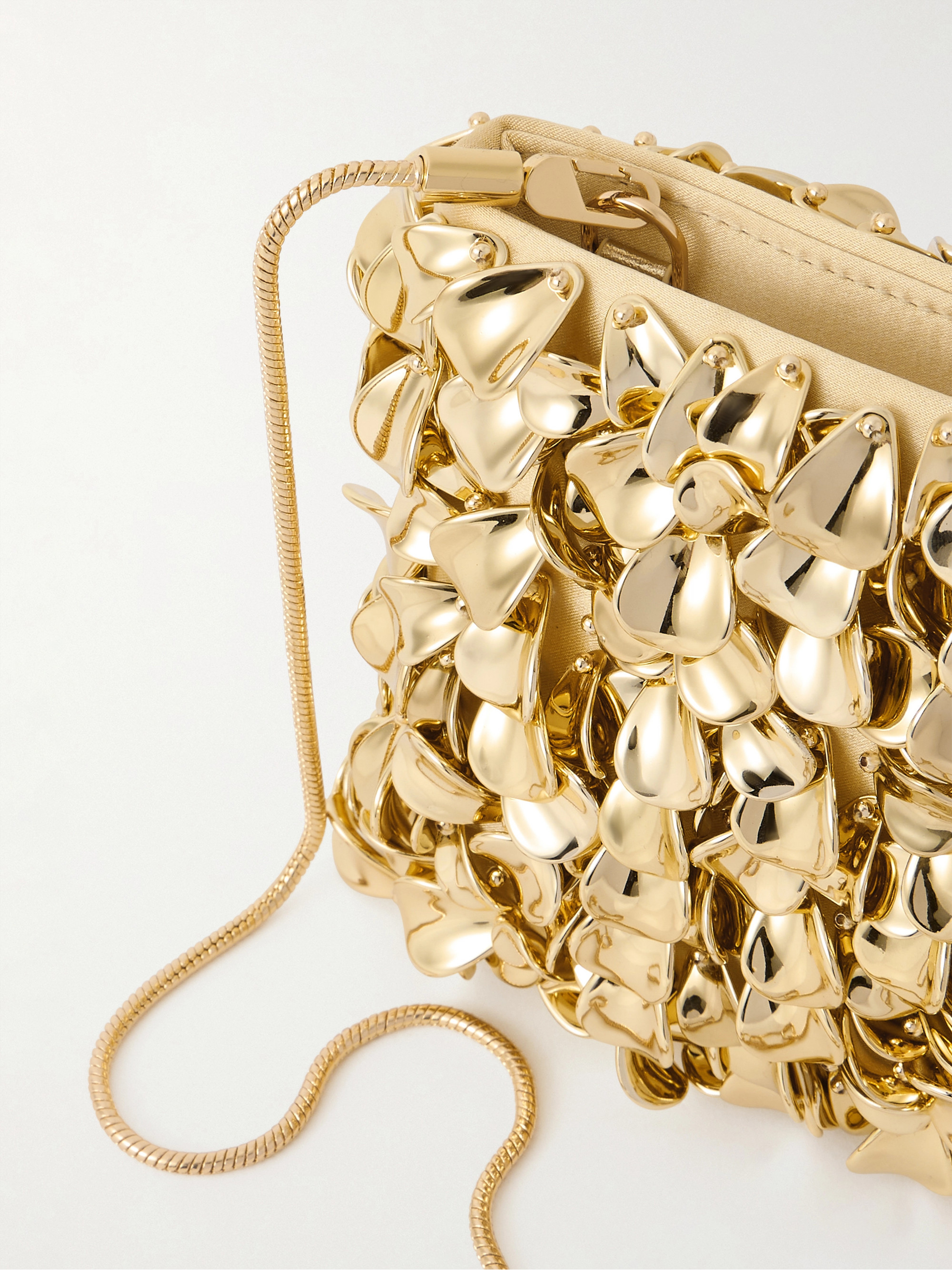 Reese beaded metallic satin clutch — Image 5