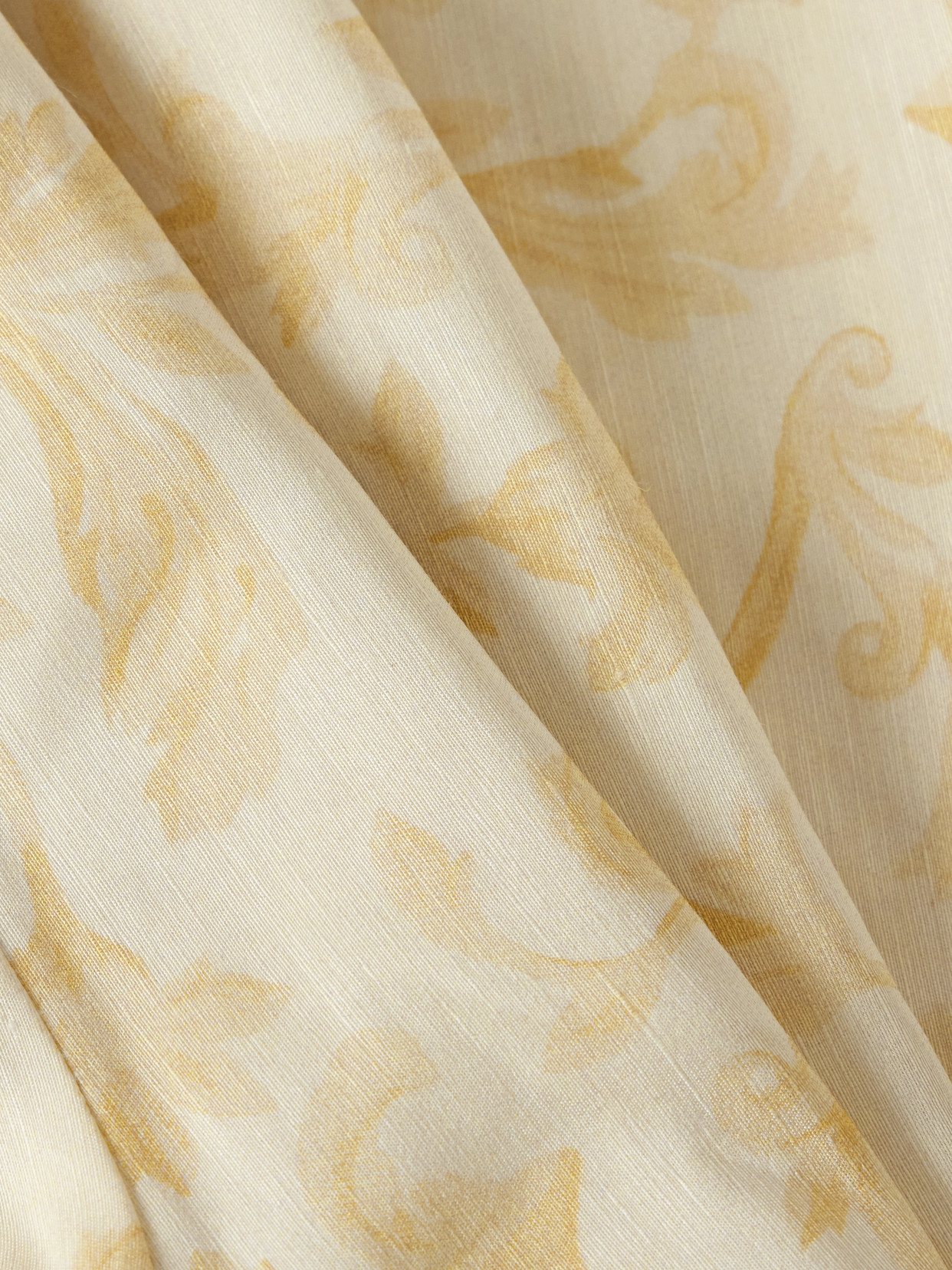 Posse Isla Printed Linen And Silk-blend Shorts In Yellow