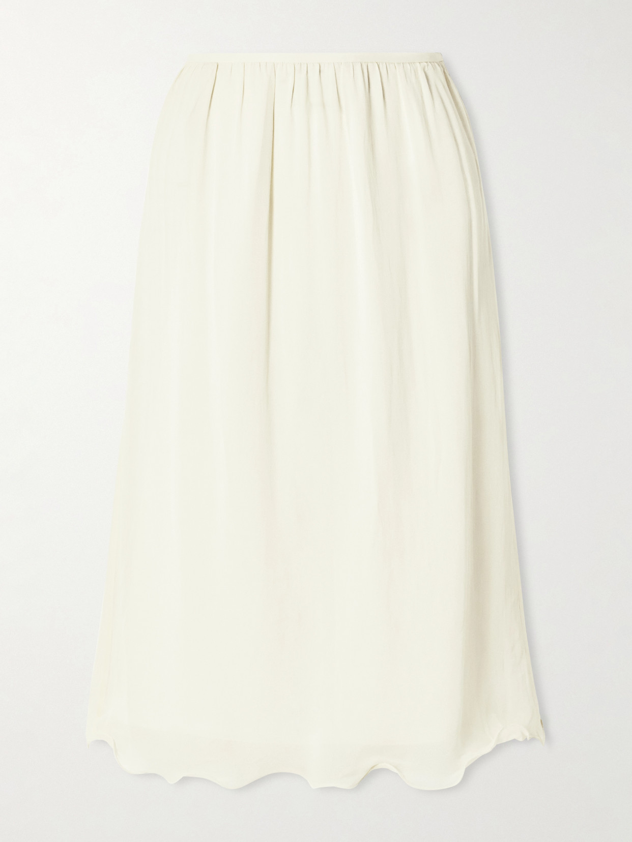 Posse Solene Chiffon Midi Skirt In White