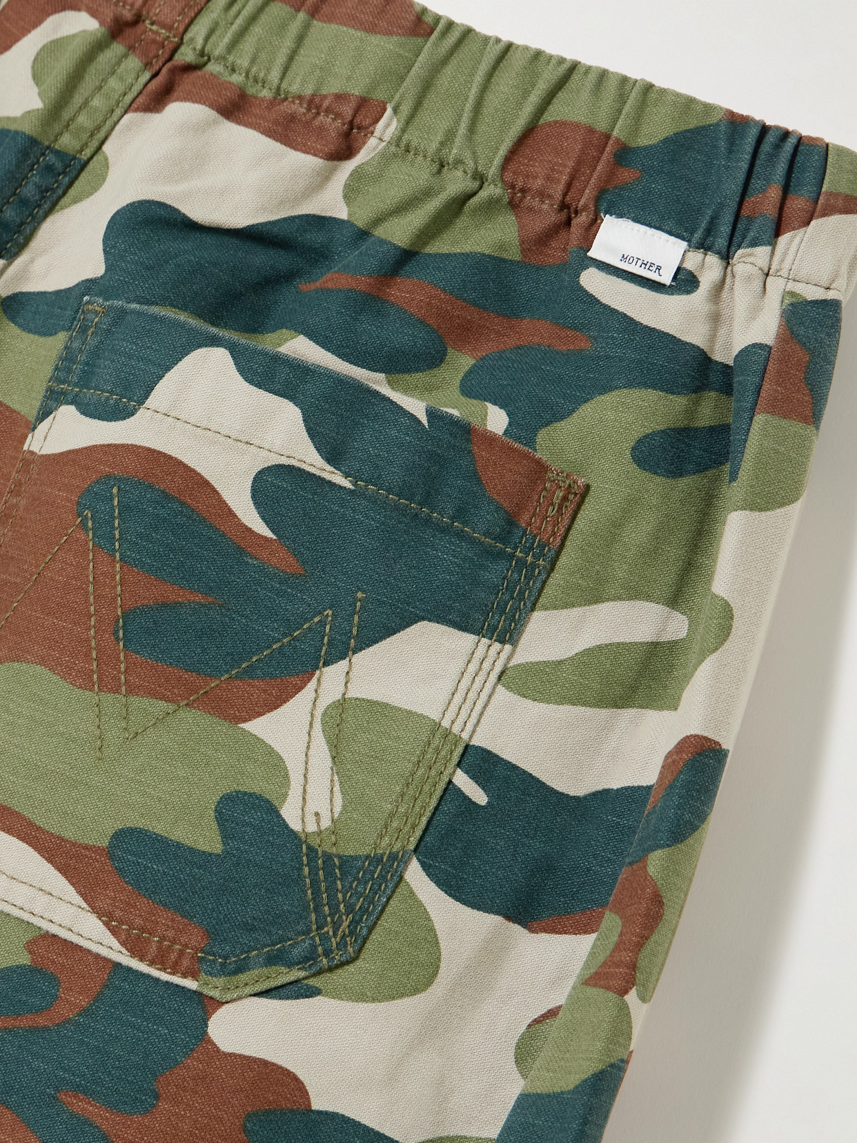 Mother The Drawn Half-pipe Ankle Camouflage-print Cotton Wide-leg Pants In Multi