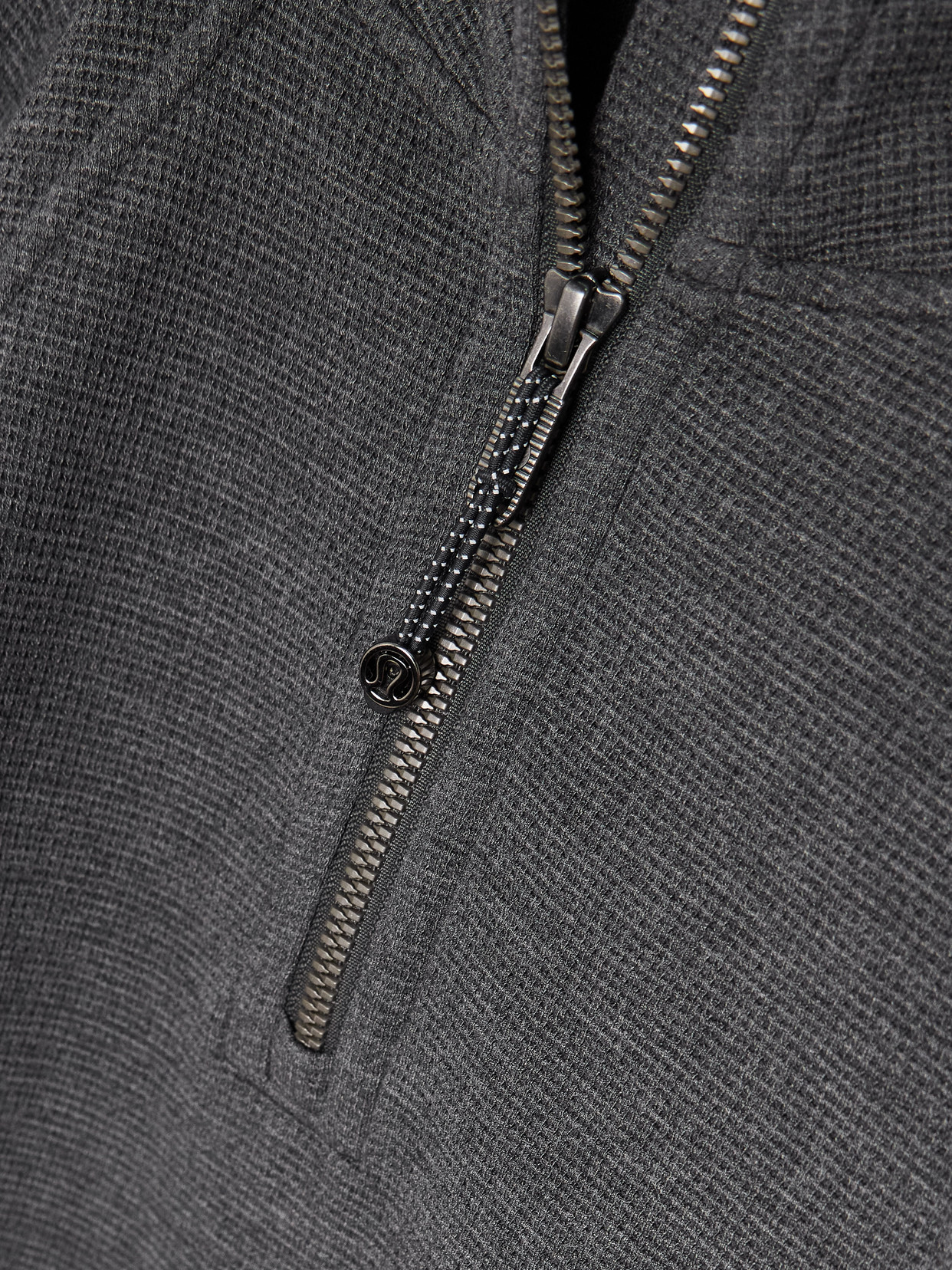 Cropped Waffle-Knit Half-Zip Sweater