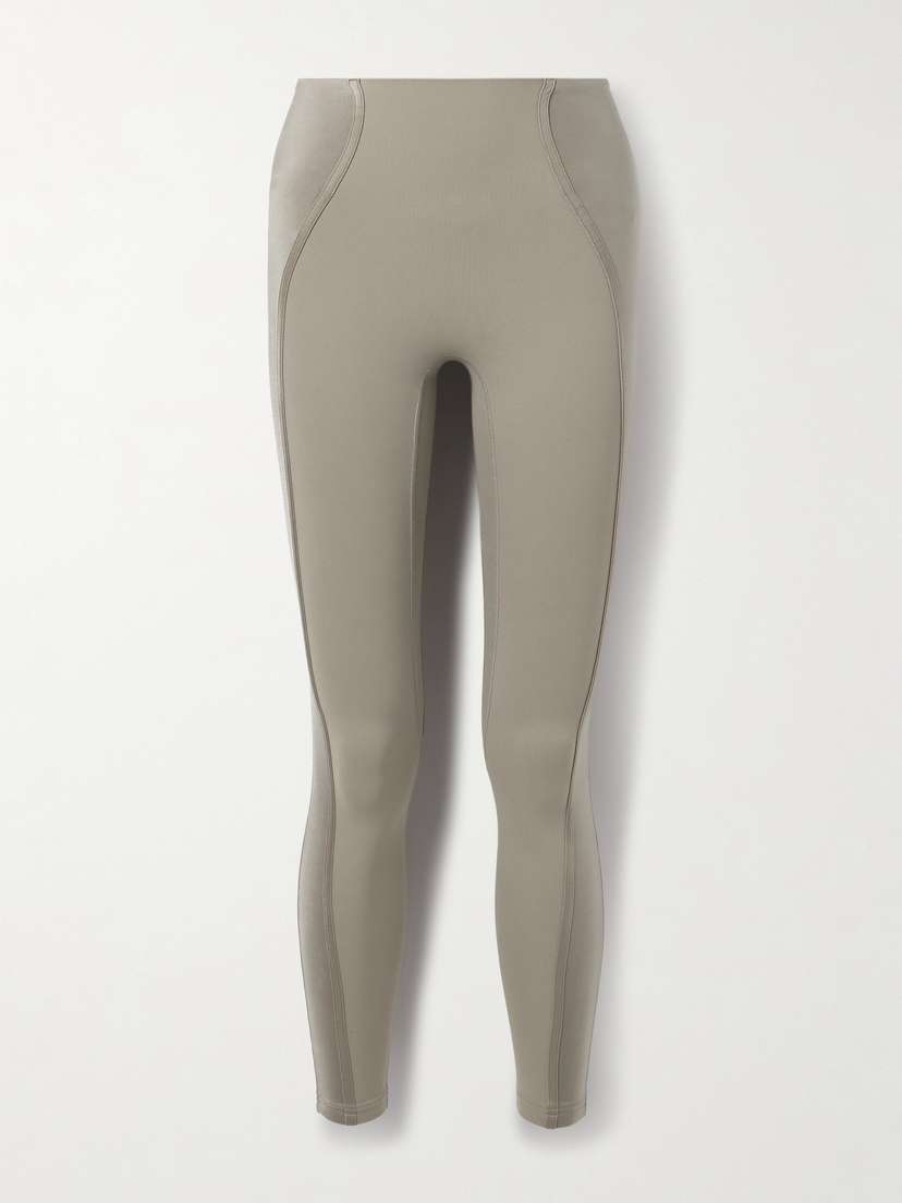 lululemon Align&trade; Paneled Stretch-satin Jersey And Nulu&trade; High-rise Leggings - 25"