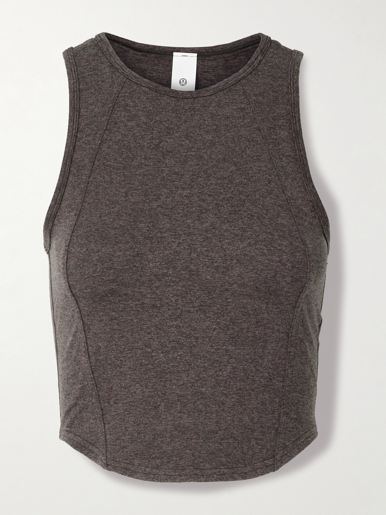 Lululemon Softy Suedey Crewneck Cropped Tank Top In Brown