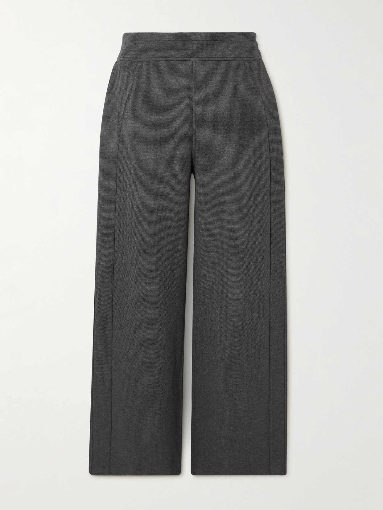 Lululemon Waffle-knit Wide-leg Track Pants In Gray