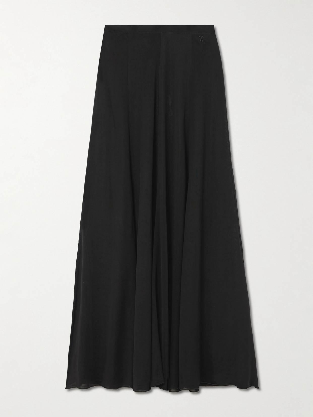 The Park Olivia Embroidered Pyratex® Lyocell Maxi Skirt In Black
