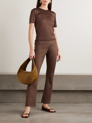 THE PARK Luna semi-sheer Lyocell T-shirt
