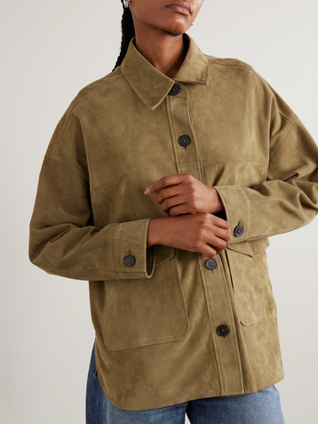 ARMA Kaylee oversized paneled suede jacket