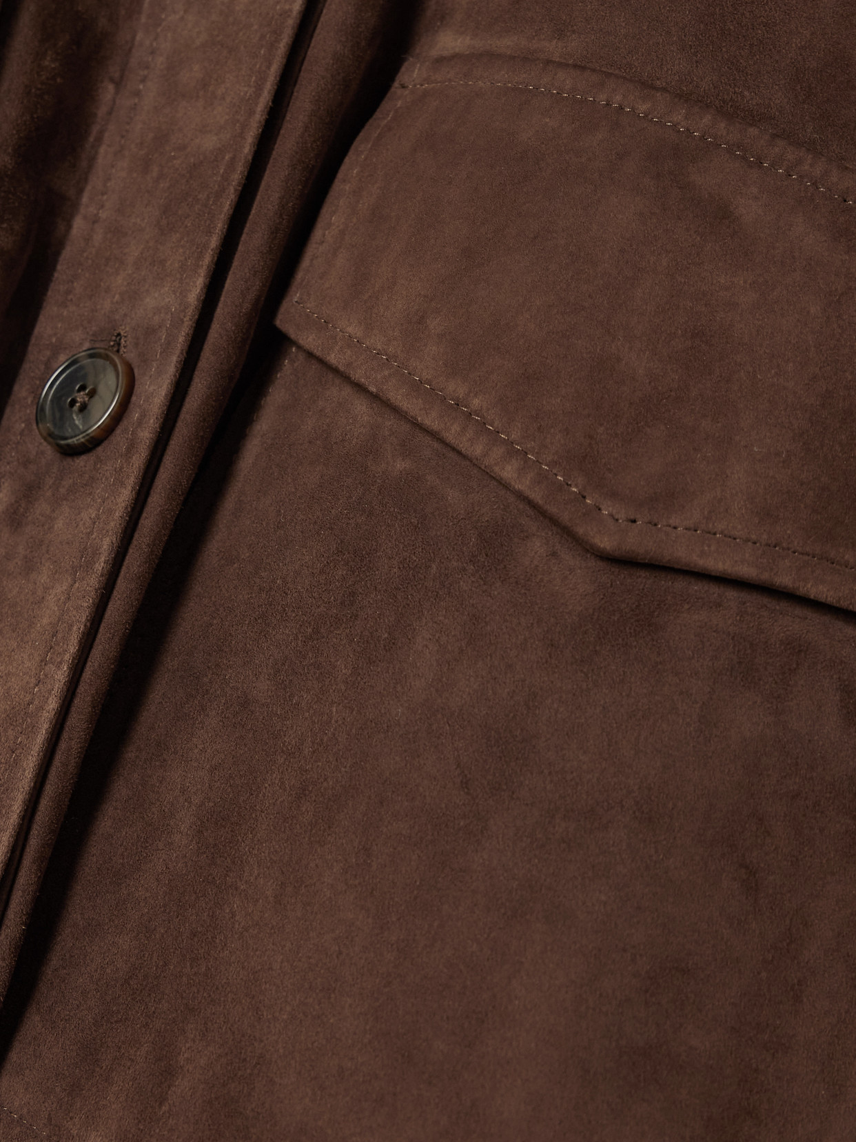 Arma Kaylee Oversized Paneled Suede Jacket In Brown