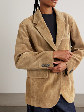 ARMA Benny paneled suede blazer