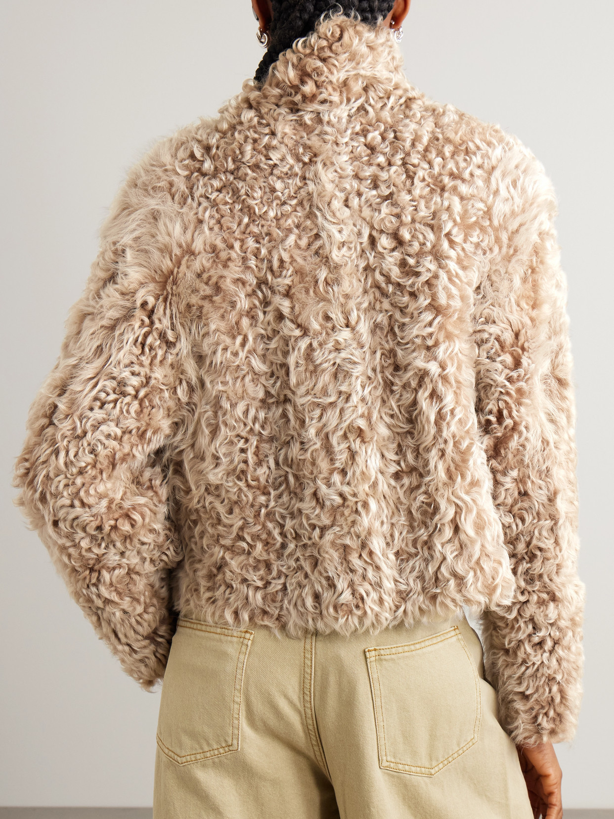 Arma Mooney Shearling Jacket In Neutral